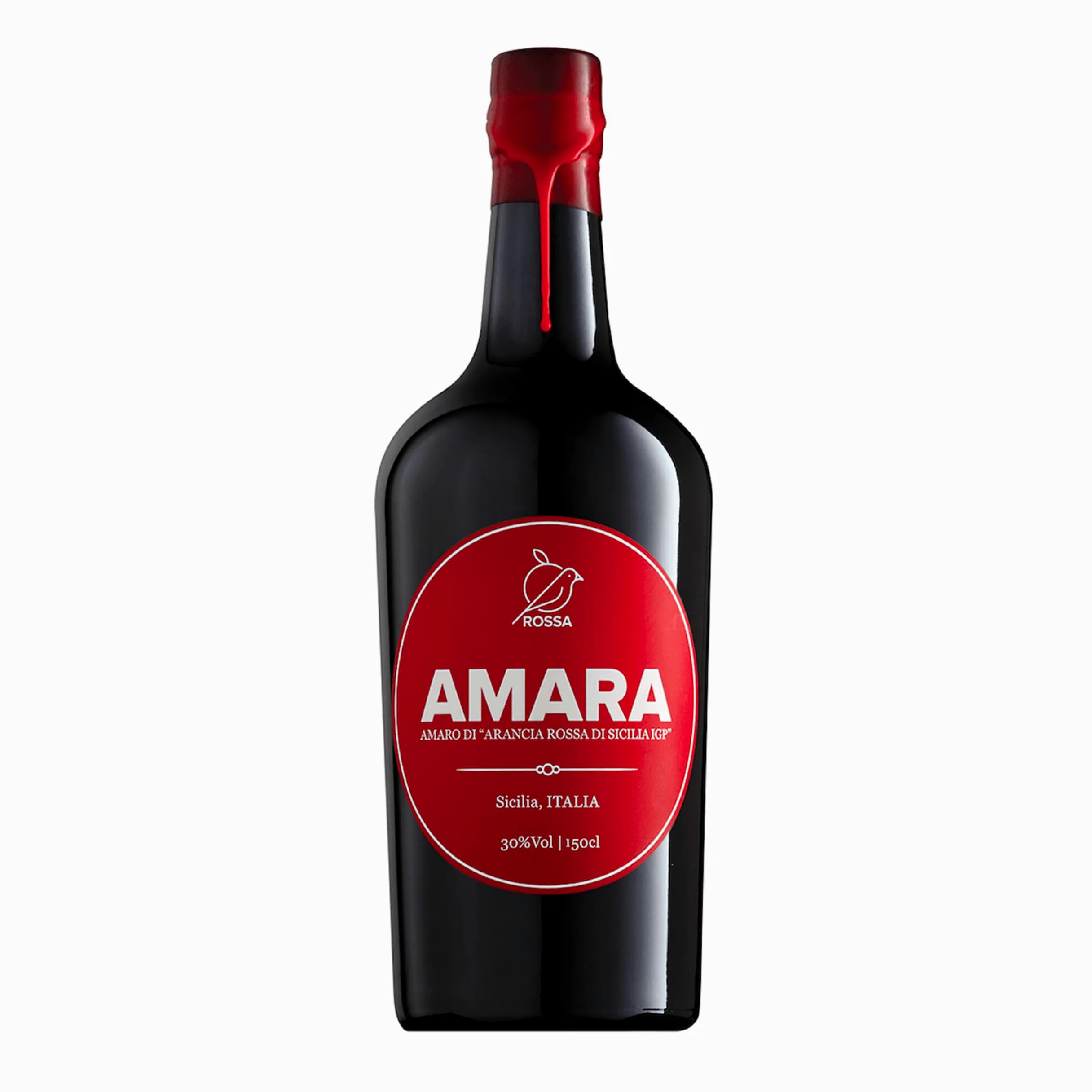 Rossa Amaro Amara della Sicilia | Amaro Siciliano con Scorze di Arancia Rossa Siciliane IGP | Vol. 30% 1500ml