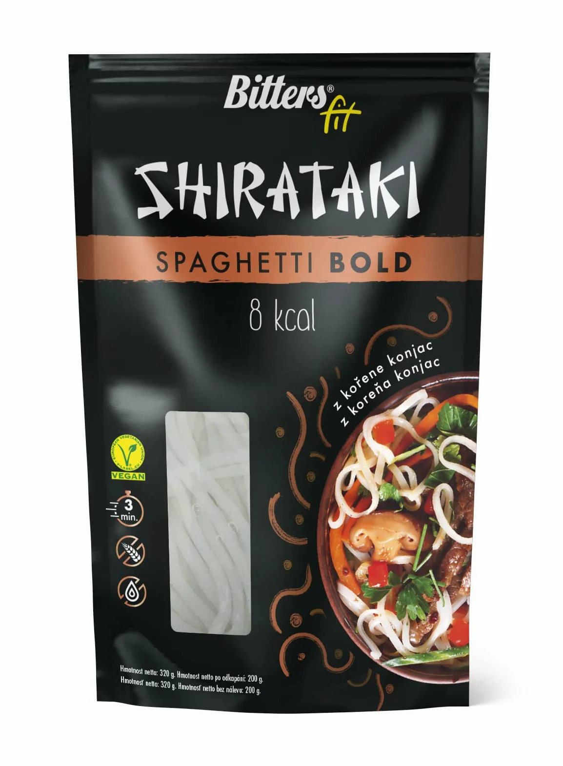 Bitters Shirataki Konjac Noodles - Spaghetti Bold - 3x200g