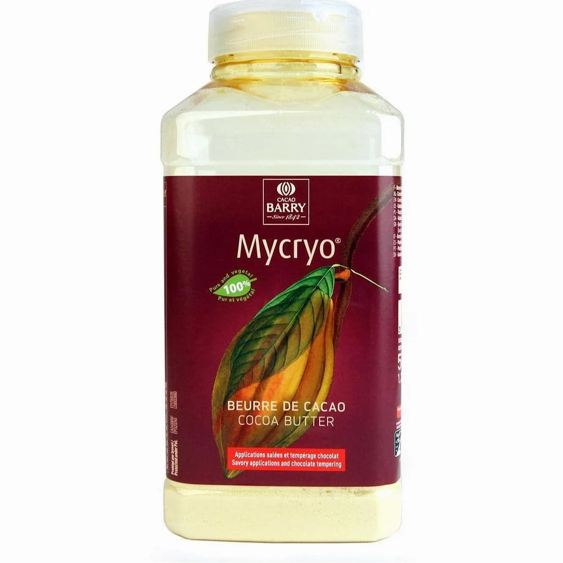 Burro di Cacao Mycryo Polvere per Temperaggio Cioccolato Barry - 550 gr -