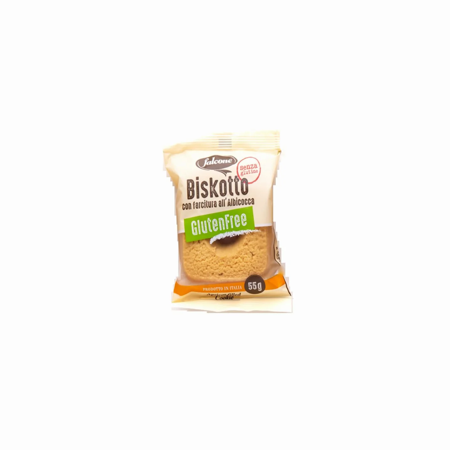 Falcone® | Biskotto® | Cofanetto di Biscotti Senza Glutine Assortiti | 24 Biscotti Gusti Cacao, Crema Latte, Ciliegia, Albicocca Senza Glutine - 1320 Gr