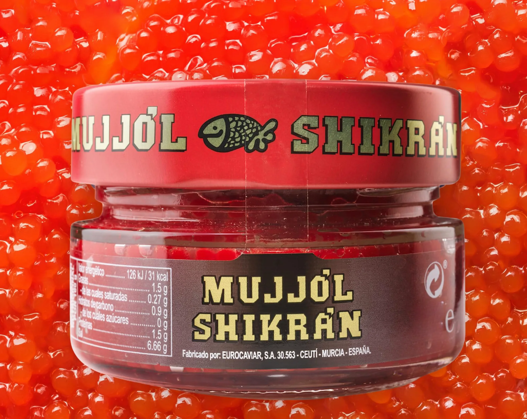 Eurocaviar - Shikran - Confezione Assaggio – 4 x 50 g di Perle di Caviali: Bottarga di Muggine Nera, Bottarga di Muggine Rossa, Salmone Affumicato, Acciughe + 200 ml di Champagne Senza Alcool – Set