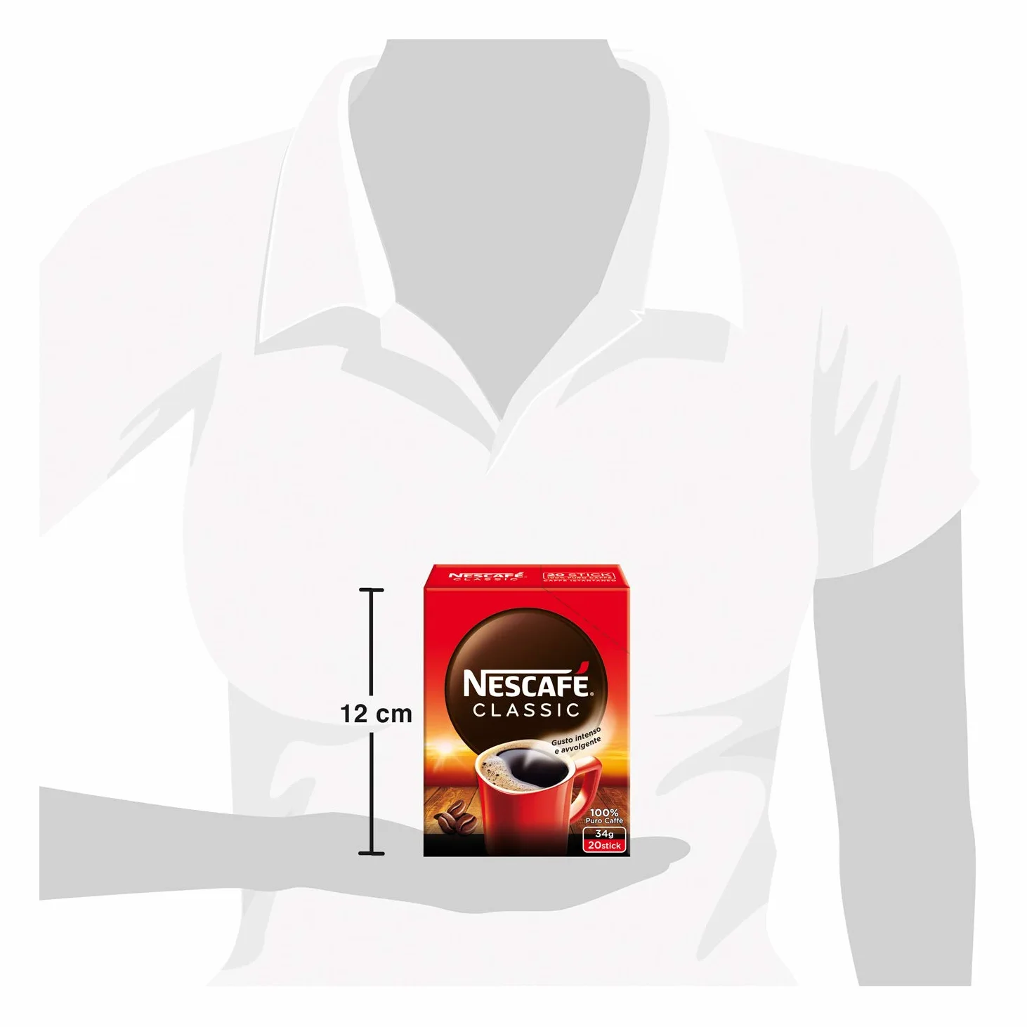 NESCAFÉ CLASSIC Caffè Solubile in Bustine Confezione da 12 Astucci (240 Bustine)