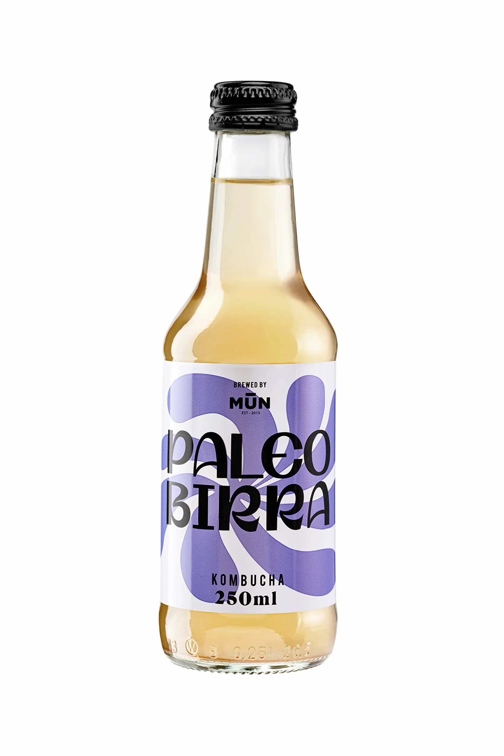 KOMBUTXA TÈ KOMBUCHA BIBITA ECOLOGICA - Confezione da 12ud di 250ml | Sapore Paleobirra | Bevanda Energetica al Tè Fermentato Biologico | Senza zuccheri aggiunti