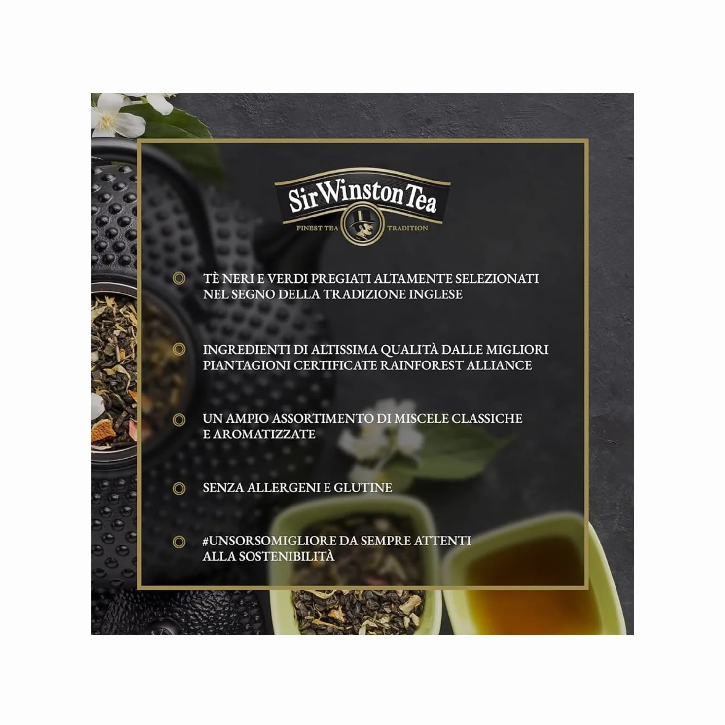 Sir Wiston Tea Tè Bianco Aromatizzato con Mango e Limone - 3 x 20 Bustine di Tè (75 Grammi)