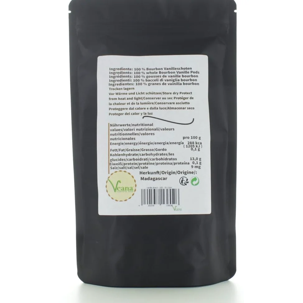 Bourbon Baccelli di Vaniglia (100 Stk 10-11cm) Top Gourmet Qualità - Grade A 100% Natural Di Madagascar