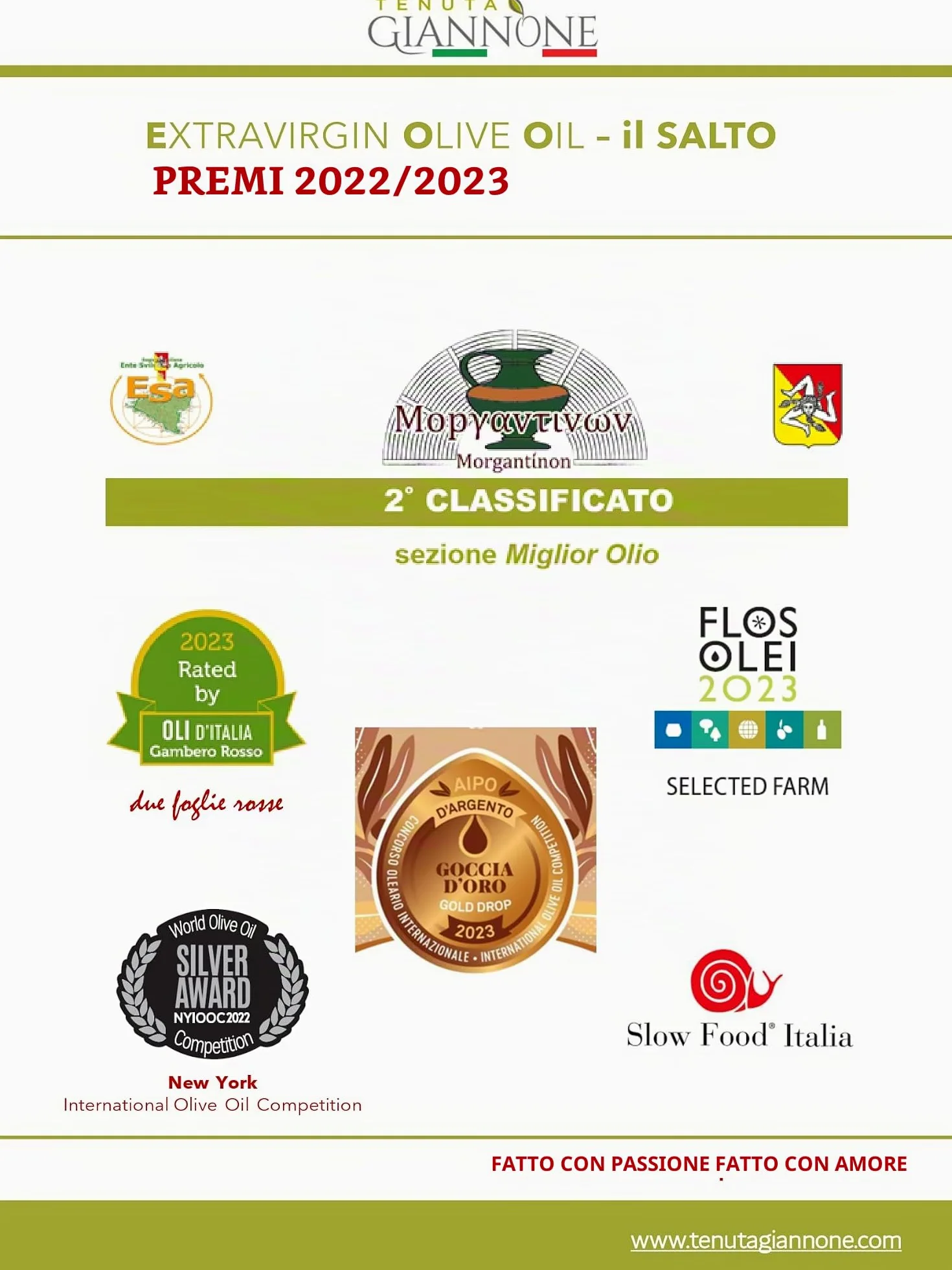 Tenuta Giannone - Olio Extravergine Di Oliva il SALTO - 100% italiano - Bag in Box da 3/5 litri (Bag in Box 3 litri)