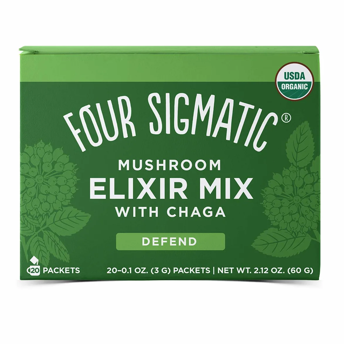 FOUR SIGMATIC Mushroom Elixir Mix with Chaga 20 x 3 g bustine 60 g