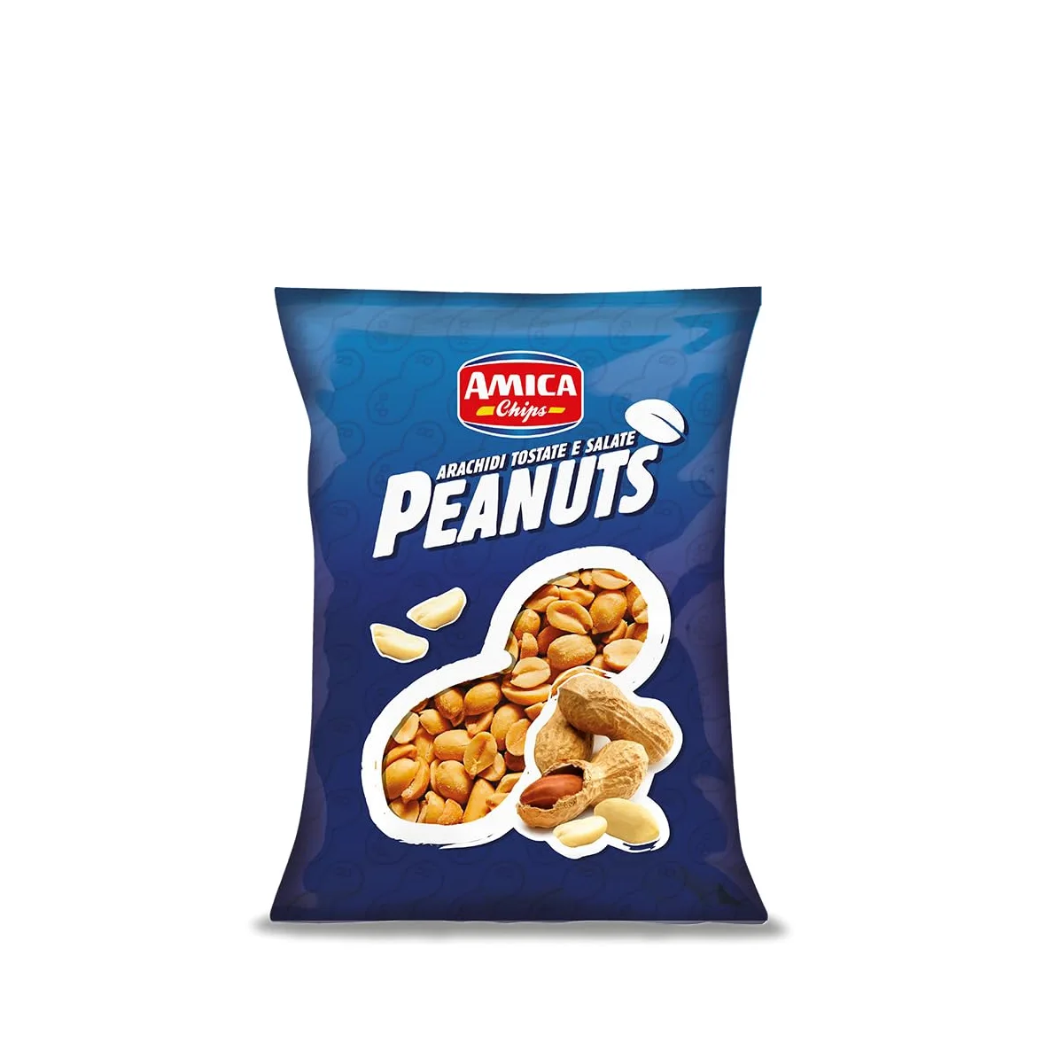 AMICA Chips | Arachidi Tostate e Salate, Snack Salato Classico, Ideale per Aperitivo, Con Olio di Semi di Girasole, 24 Pezzi x 250 gr