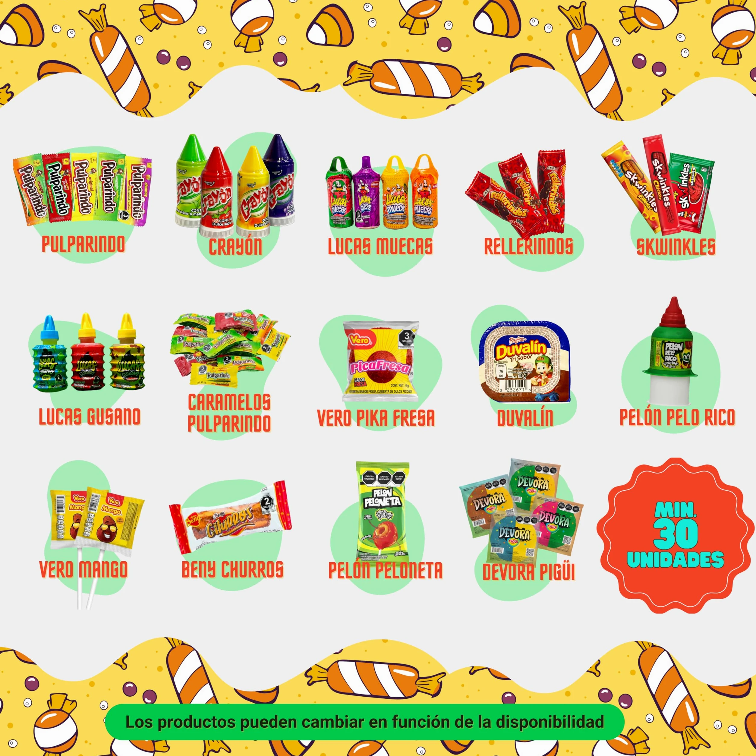 TLT FOODS Lotto Dolci Messicani – Confezione Varietà di Dolci Messicani Piccanti da Regalare, Mix Assortito di Caramelle, Candy Box Snack Messico, Chamoy, Pelon Pelo Rico, Pulparindo