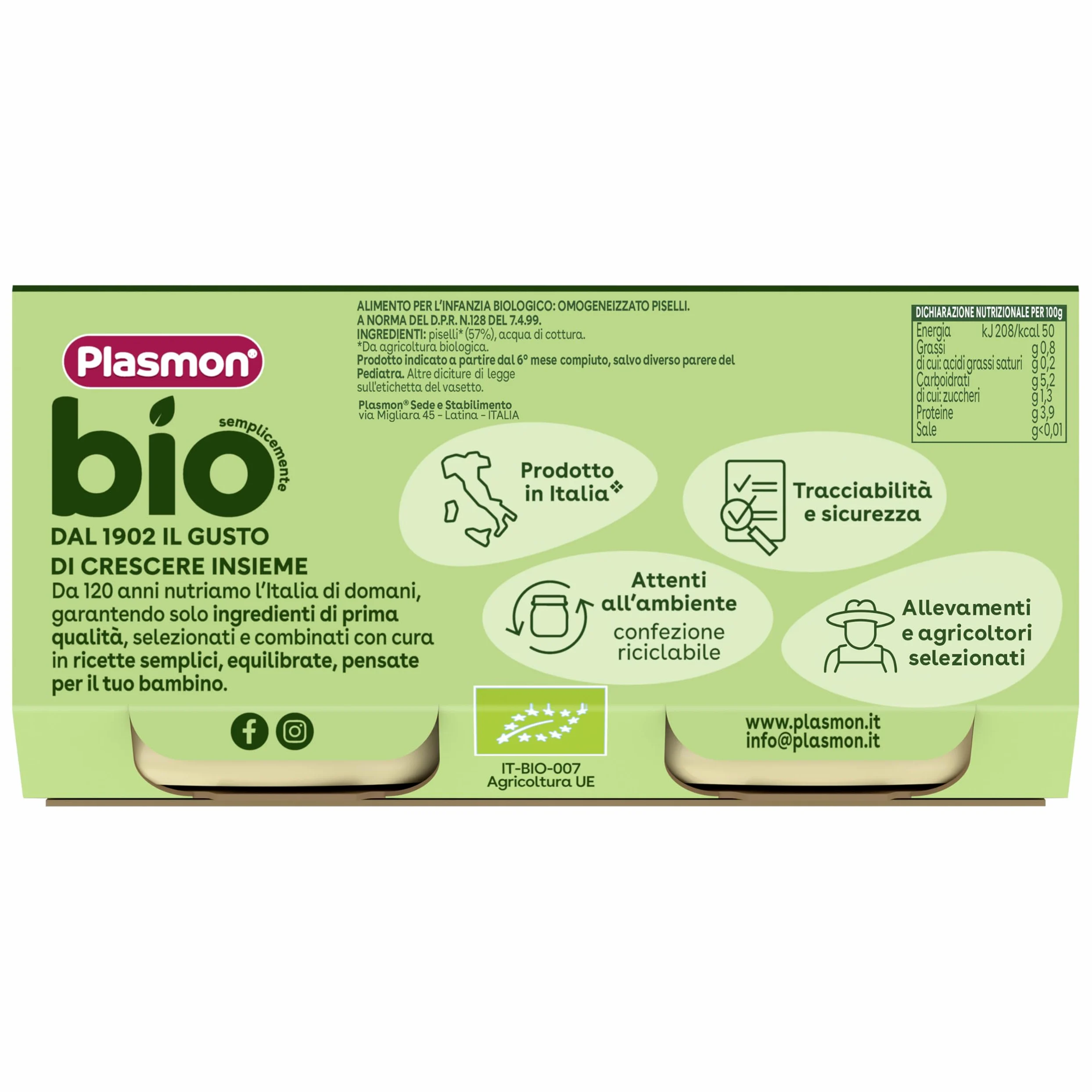 Plasmon BIO Omogeneizzato Tacchino 2X80g (12 Confezioni)