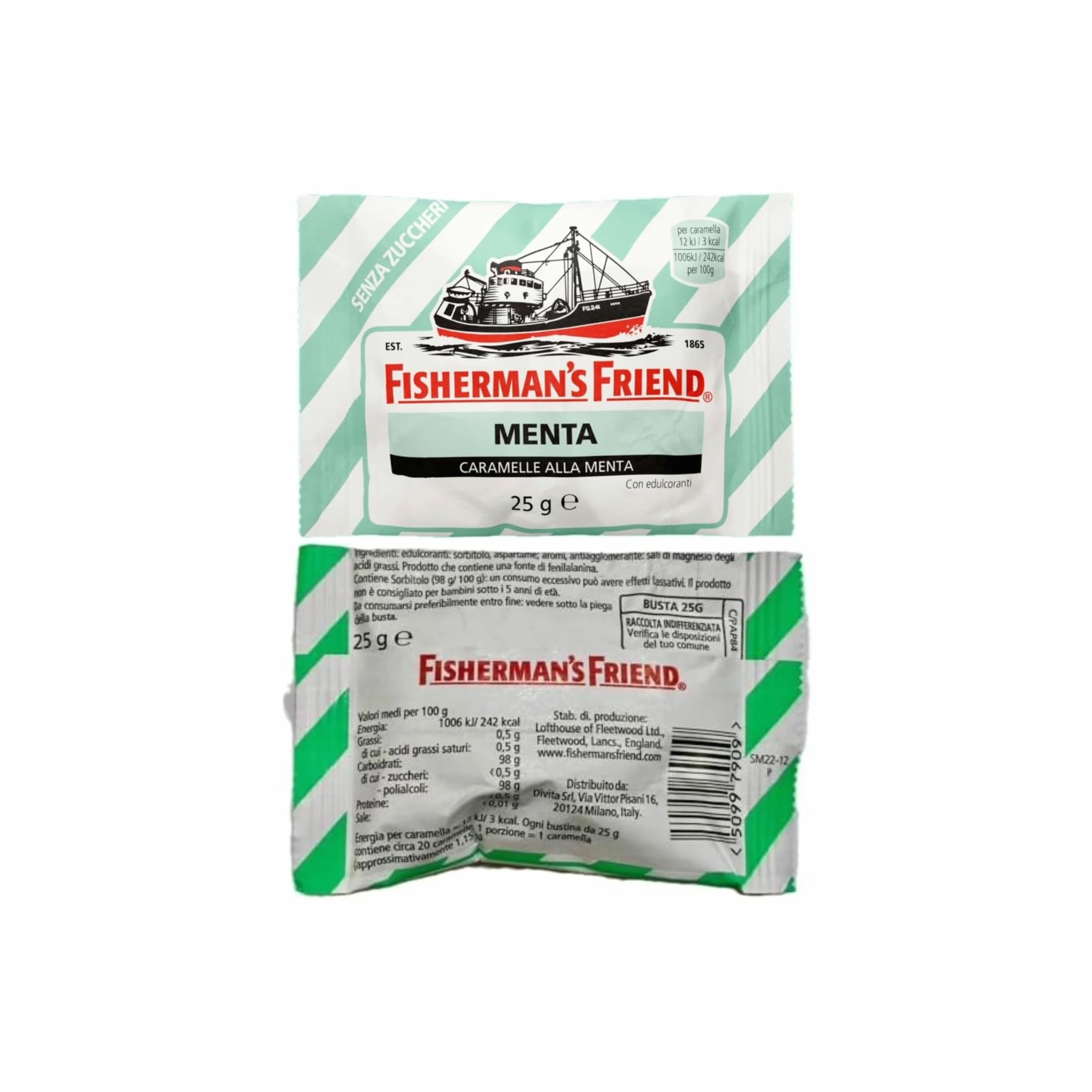 Fisherman's Friend - Pastiglie alla menta senza zuccheri, 25 g x 24 Confezioni