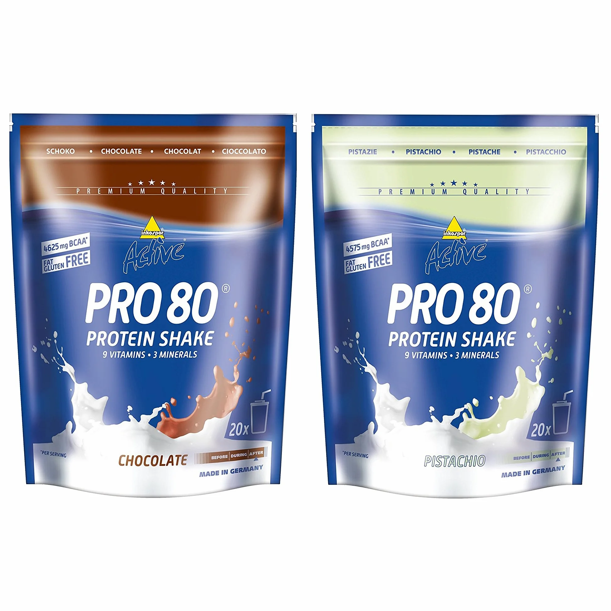 Inko Active Proteinshake Pro 80 sacchetti pacco mix da 2 pezzi (2 X 500 G) pacco da 1 (1 X 1 kg)