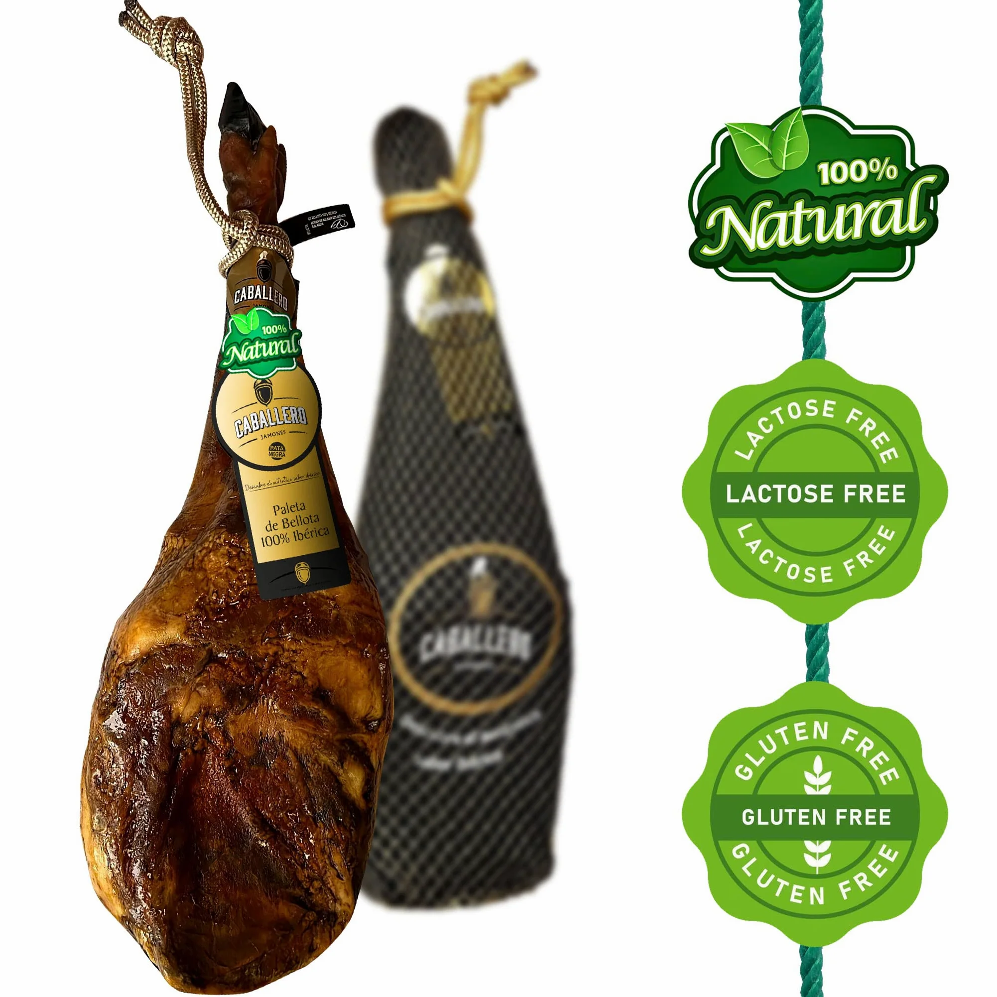 Spalla di Prosciutto 100% Iberico Bellota Pata Negra (Paleta 100% Iberica de Bellota) 5–6 kg | Stagionato 24+ mesi | Senza additivi | Certificato CERTICALIDAD | Prodotto in Spagna da The Black Hoof