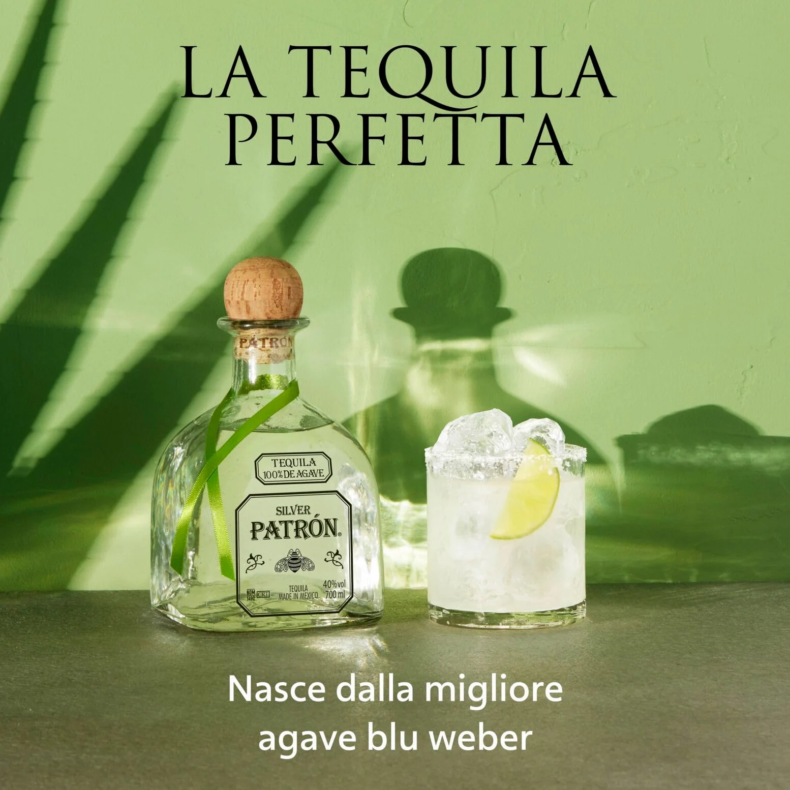 PATRÓN Silver Premium Tequila, Vol. 40%, 70 cl / 700 ml, creata in Messico con metodi artigianali in piccoli lotti a partire dal 100% della migliore agave Weber Blue
