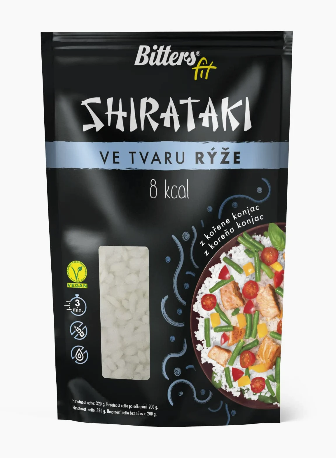 Bitters Shirataki Konjac Pasta - Riso - 3x200g