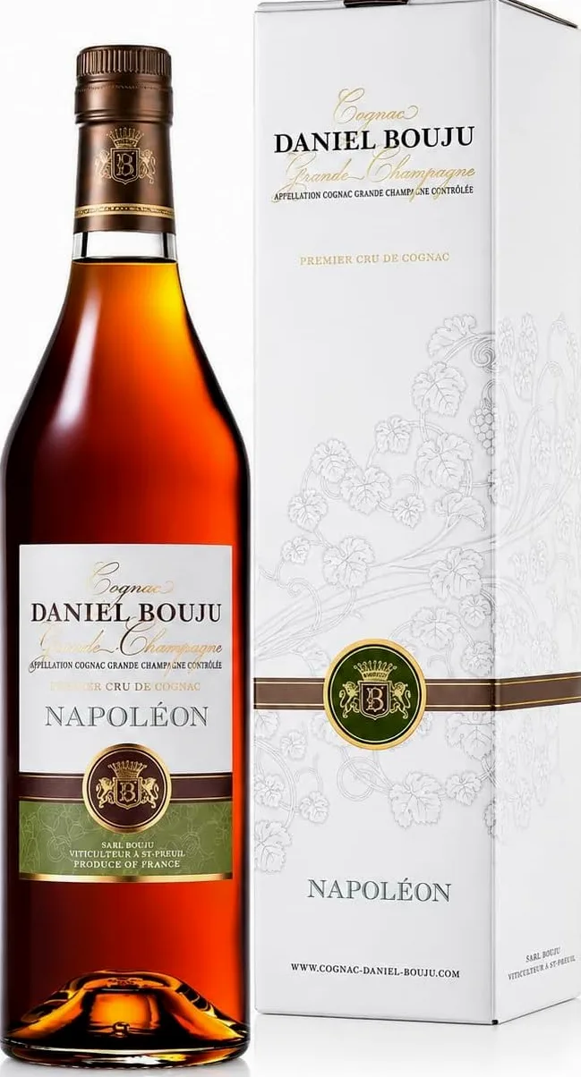 Daniel Bouju | Napoléon 70 cl con Astuccio – Grande Champagne Premier Cru – Distillato Francese di Pregio – 40% Vol. - Confezione da 3 bottiglie