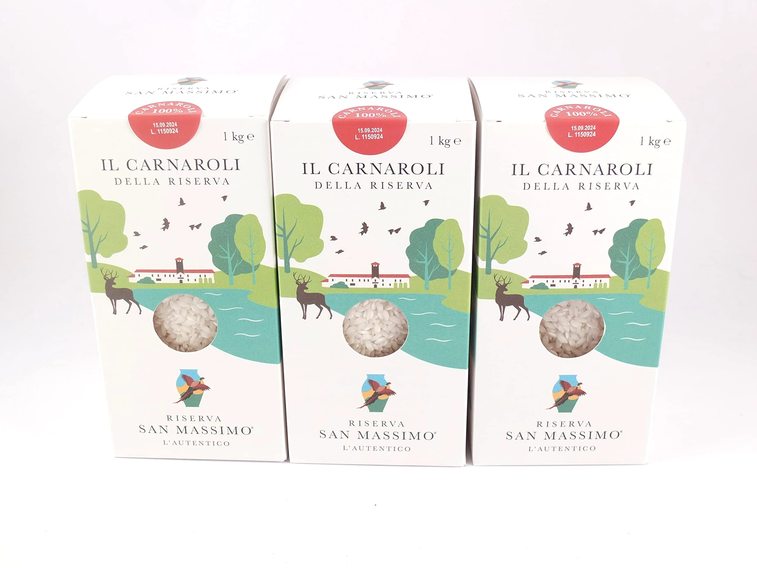 Riso Carnaroli Riserva San Massimo - 3 kg (3 confezioni da 1kg)