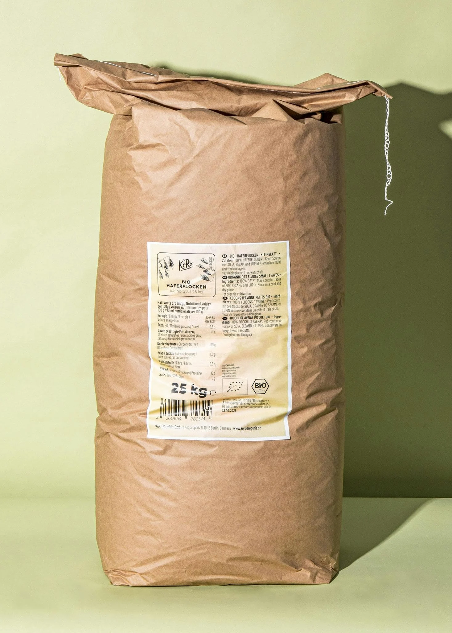 KoRo - Fiocchi d'avena piccoli bio | 25 kg