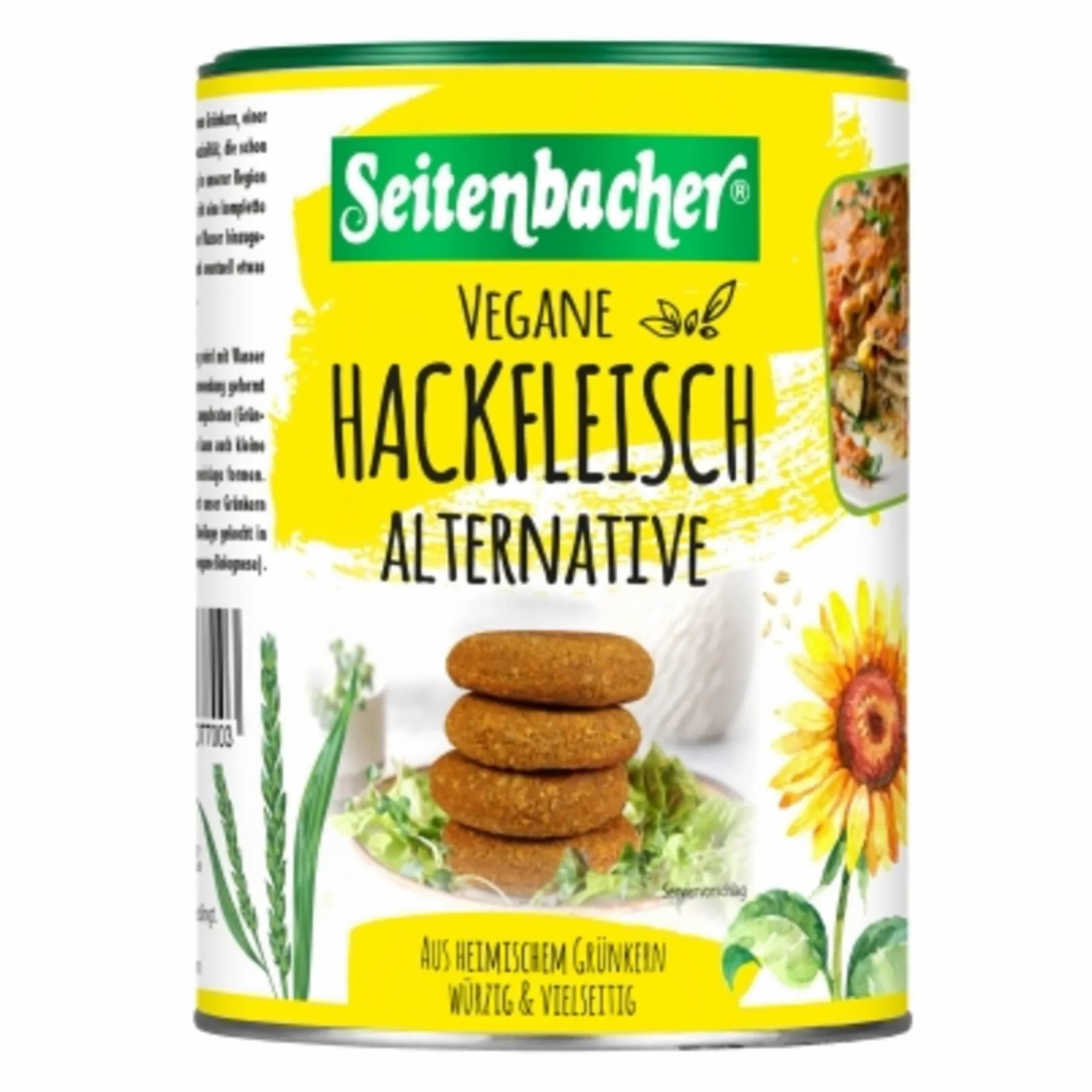 Seitenbacher Grünkern - Carne macinata alternativa, vegana, senza lattosio, senza soia, veloce, per bolognese, lasagna, hamburger, curry, confezione da 6 (6 x 400 g)