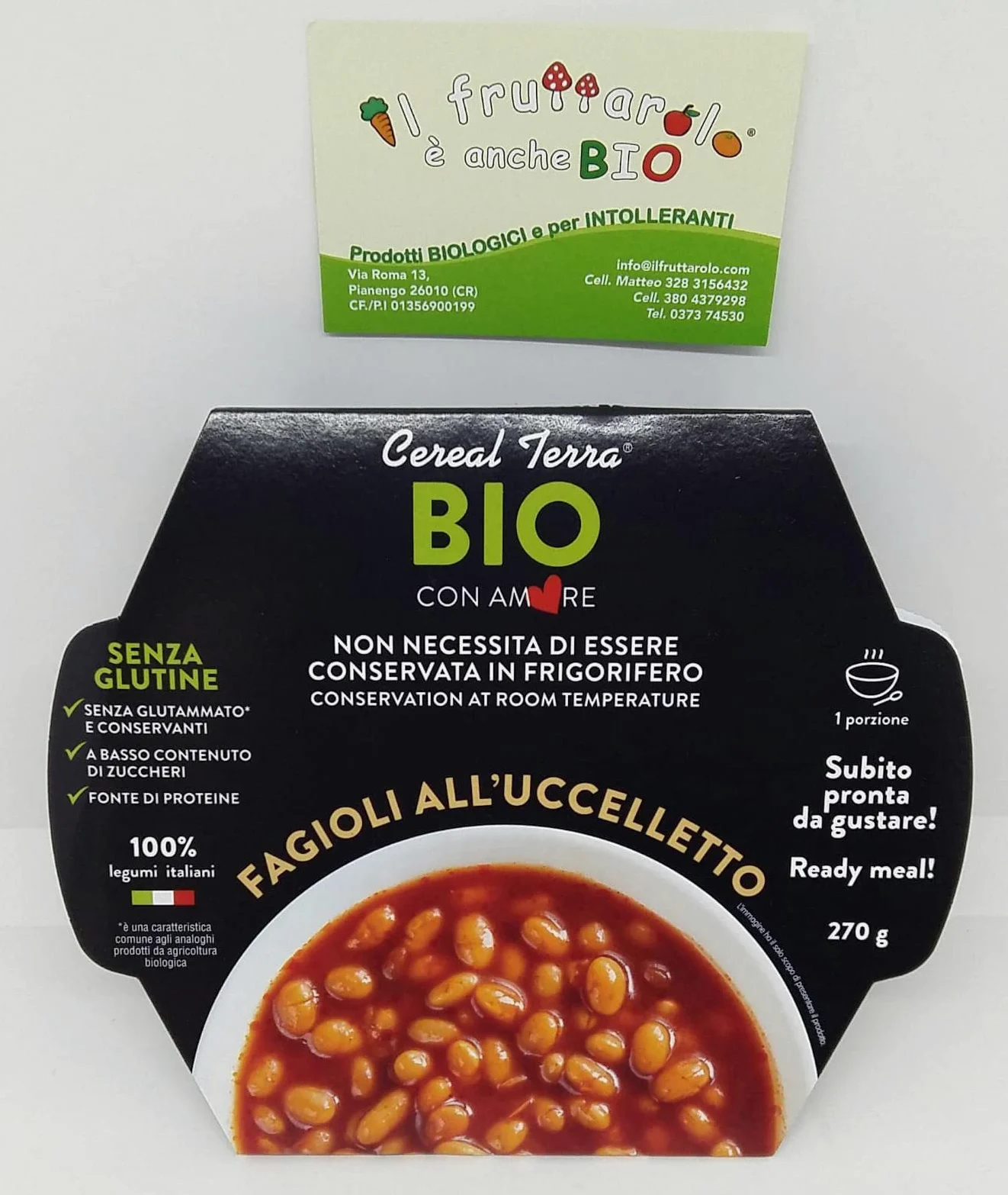 FAGIOLI ALL'UCCELLETTO PRONTI DA GUSTARE 270 GR NON SERVE CONSERVARLI IN FRIGORIFERO - SENZA GLUTINE GLUTEN FREE