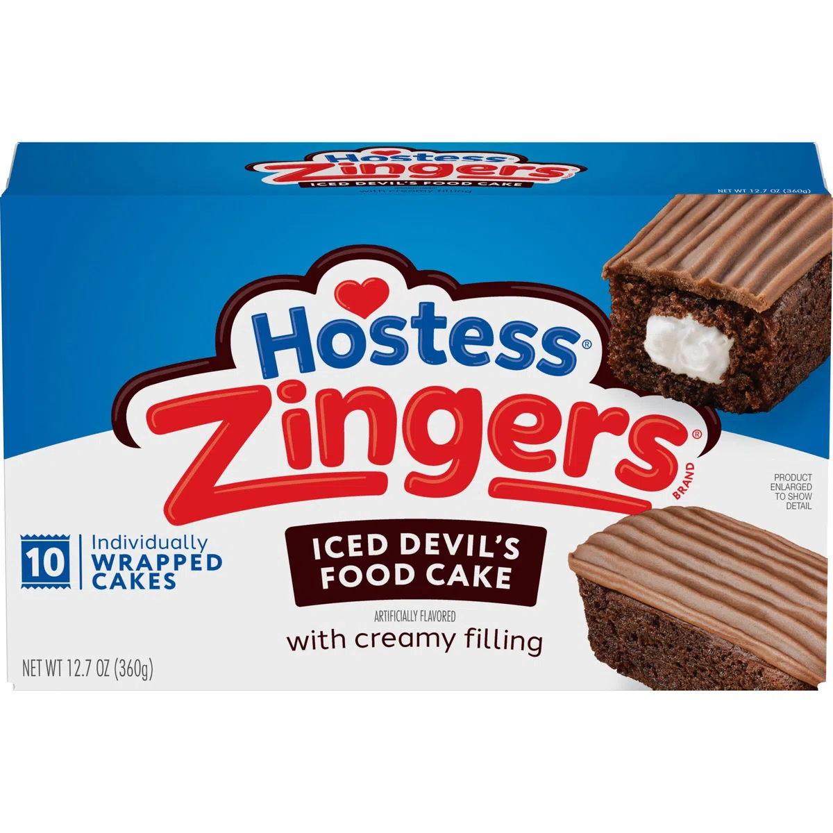 Hostess Zingers Iced Devil's Food Cake 10 Per Box