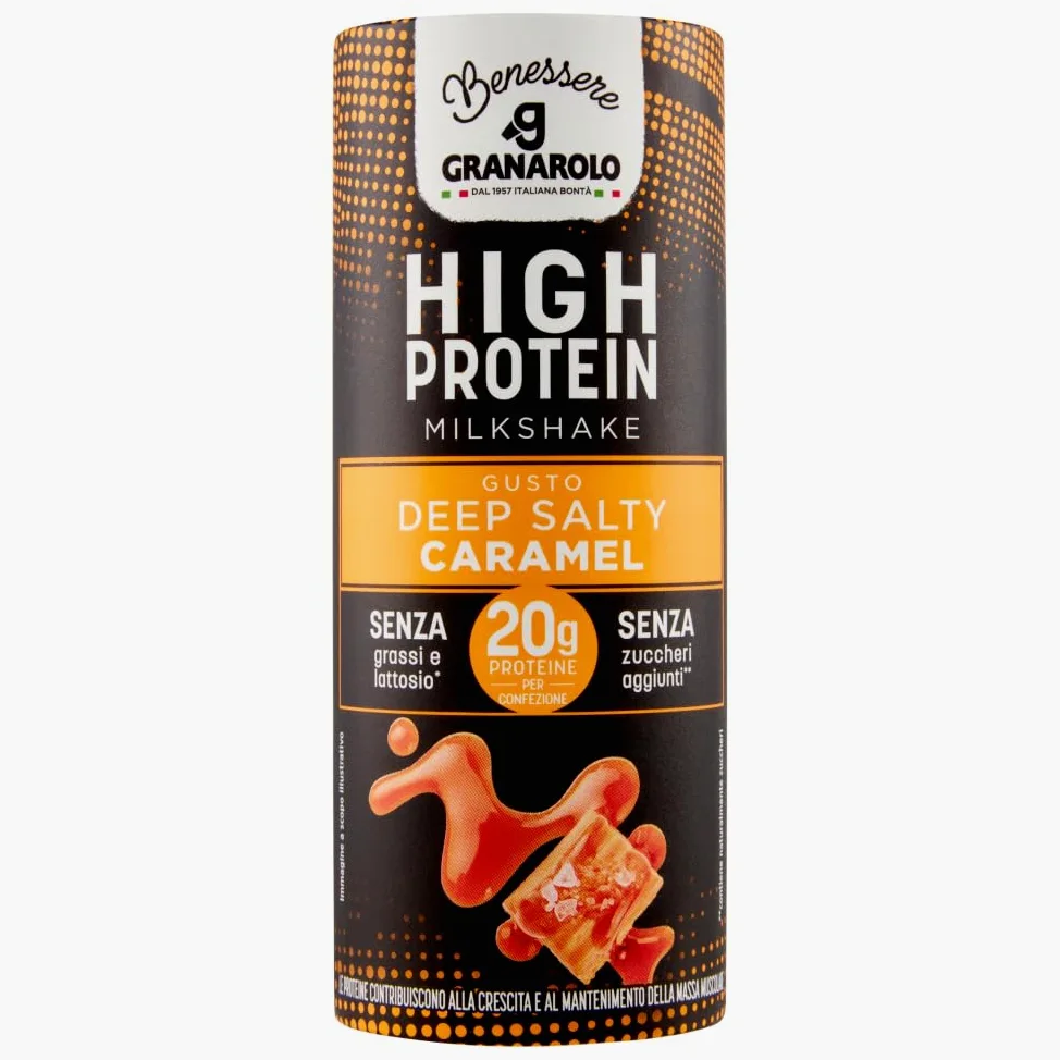 Granarolo MIX High Protein Milkshake Arabica Caramello Salato Dark Choco 20g di Proteine Senza Lattosio - 235ml