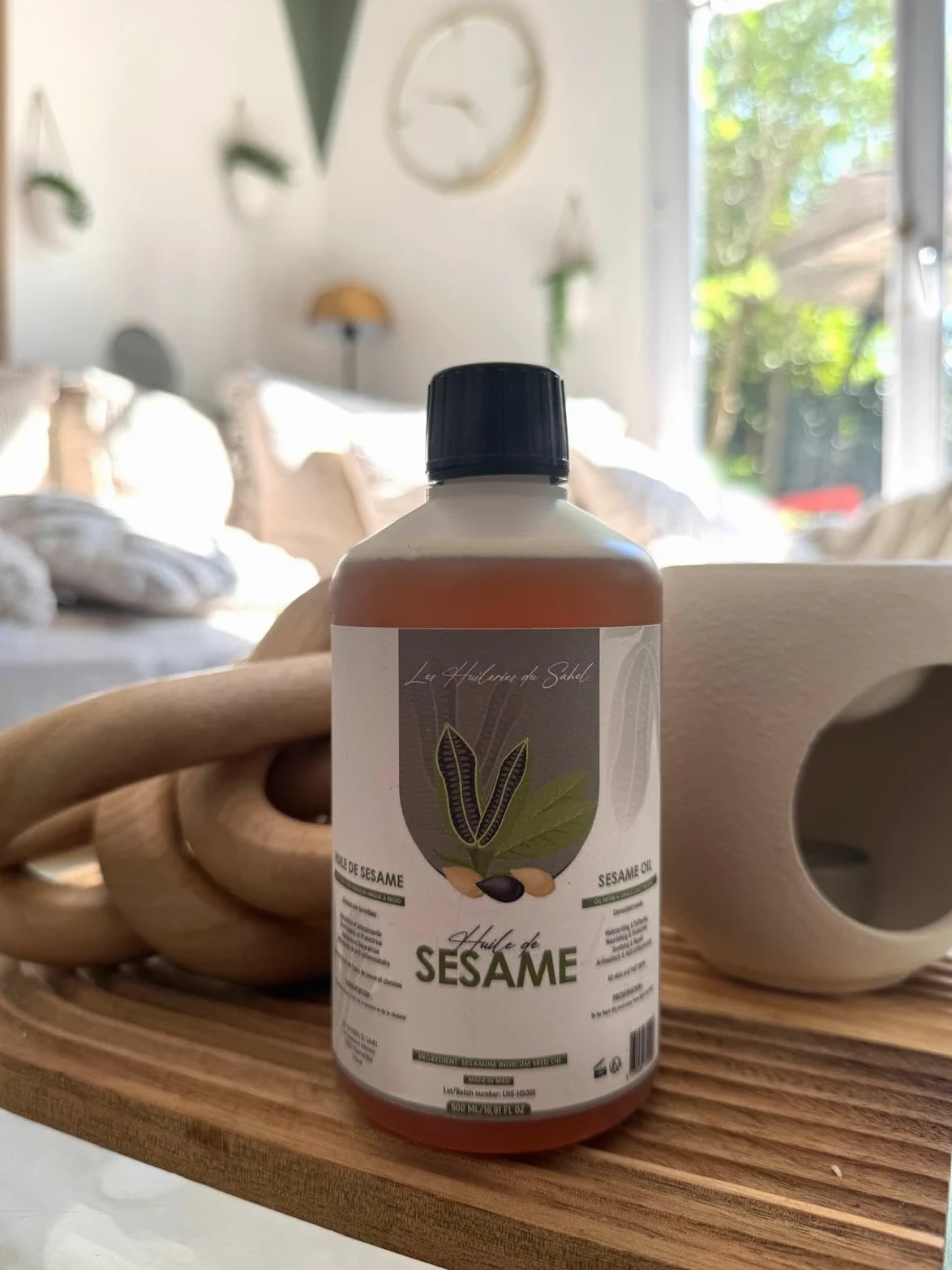 Olio di sesamo puro e naturale – spremuto a freddo – viso, corpo, capelli & massaggio – ricco di vitamina e antiossidanti – uso cosmetico