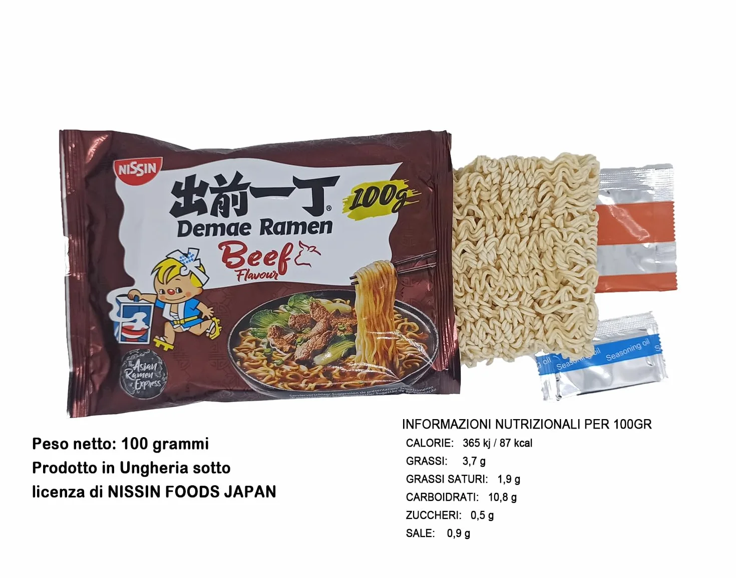 MiFan Ramen Box - Il Preferito Della Famiglia con 15 pz Deame Ramen Istantanei da Nissin per un'Esplosione di Sapori 5 Gusti Diversi