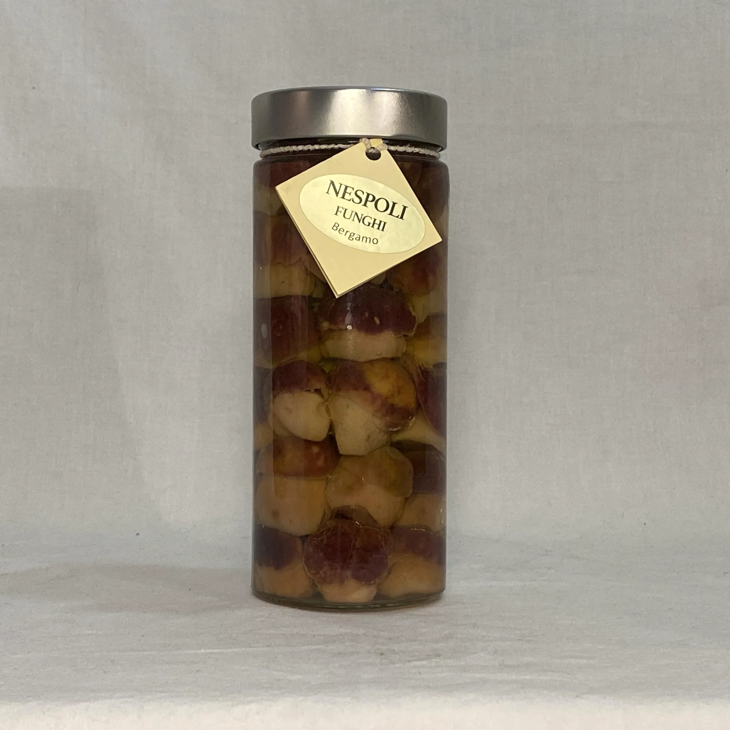 Funghi porcini testa nera INTERI MICRO sott'olio di oliva da gr 550 - Nespoli funghi