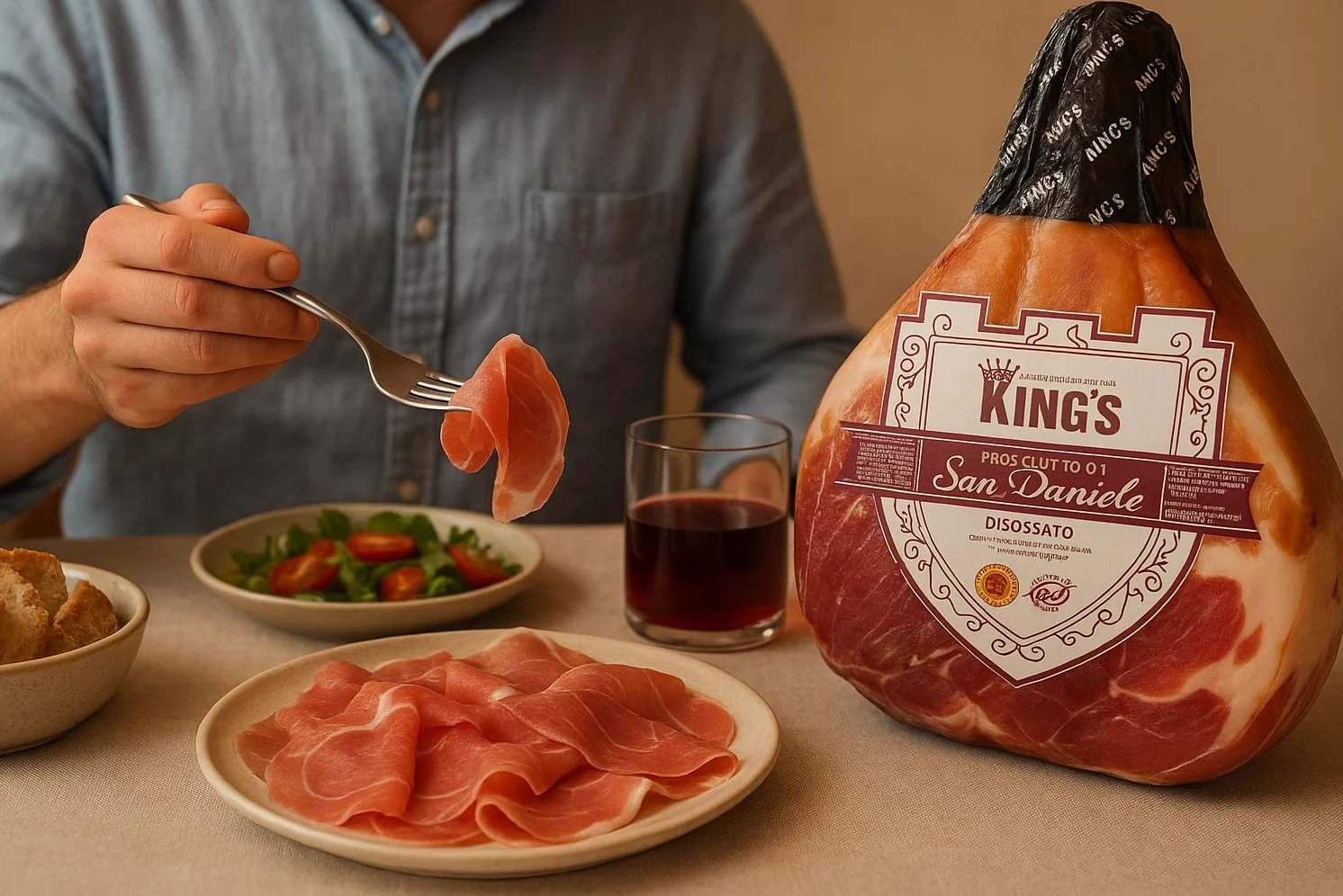 Prosciutto di San Daniele Disossato 8kg – Stagionatura Naturale, Gusto Autentico della Tradizione Friulana – Ideale per Gastronomie, Ristoranti, Catering e Uso Domestico