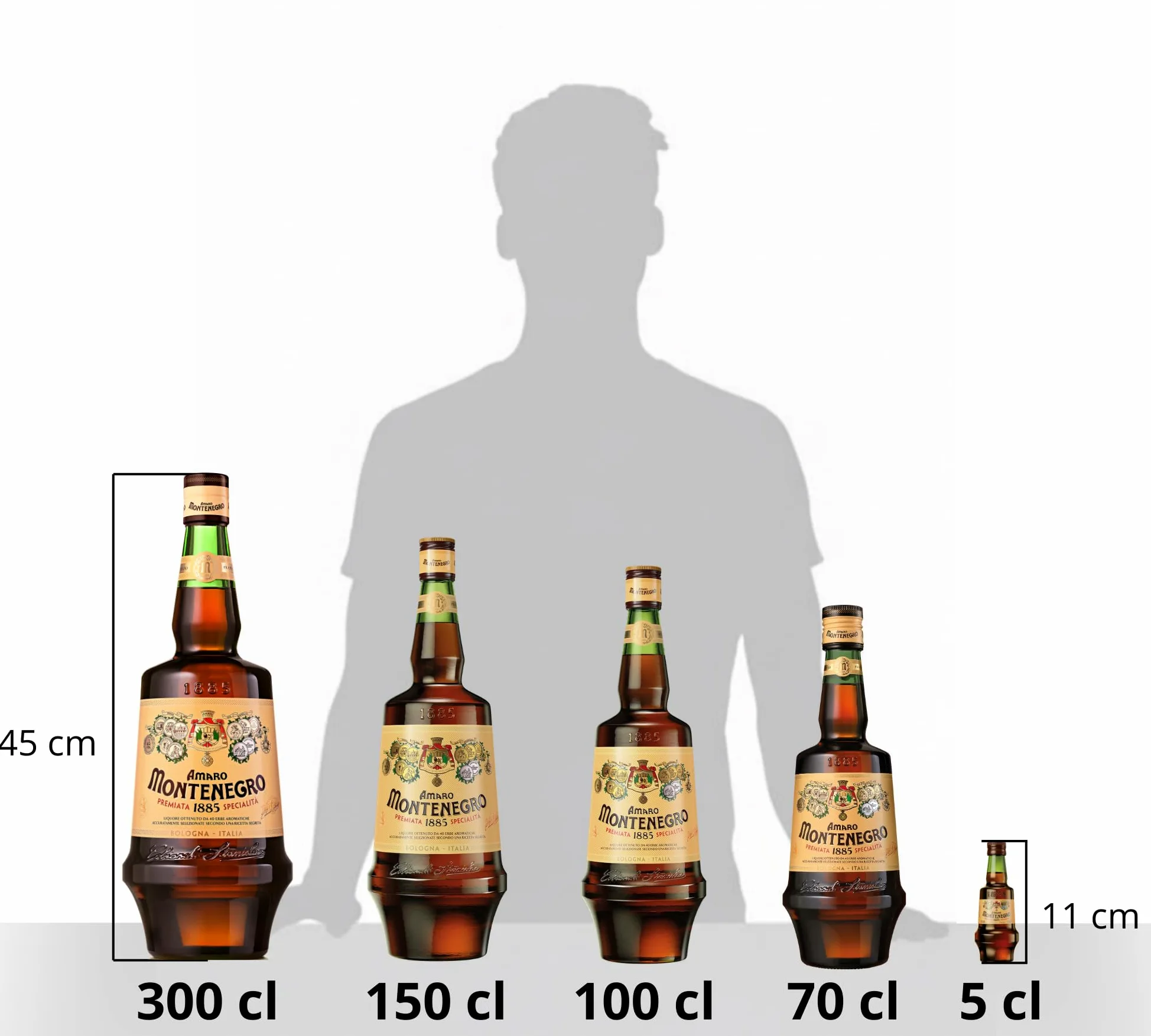 Amaro Montenegro 5 cl - Confezione da 20 bottigliette mignon - Liquore con 40 Erbe Aromatiche - Idea Regalo per Feste - Vol. 23%