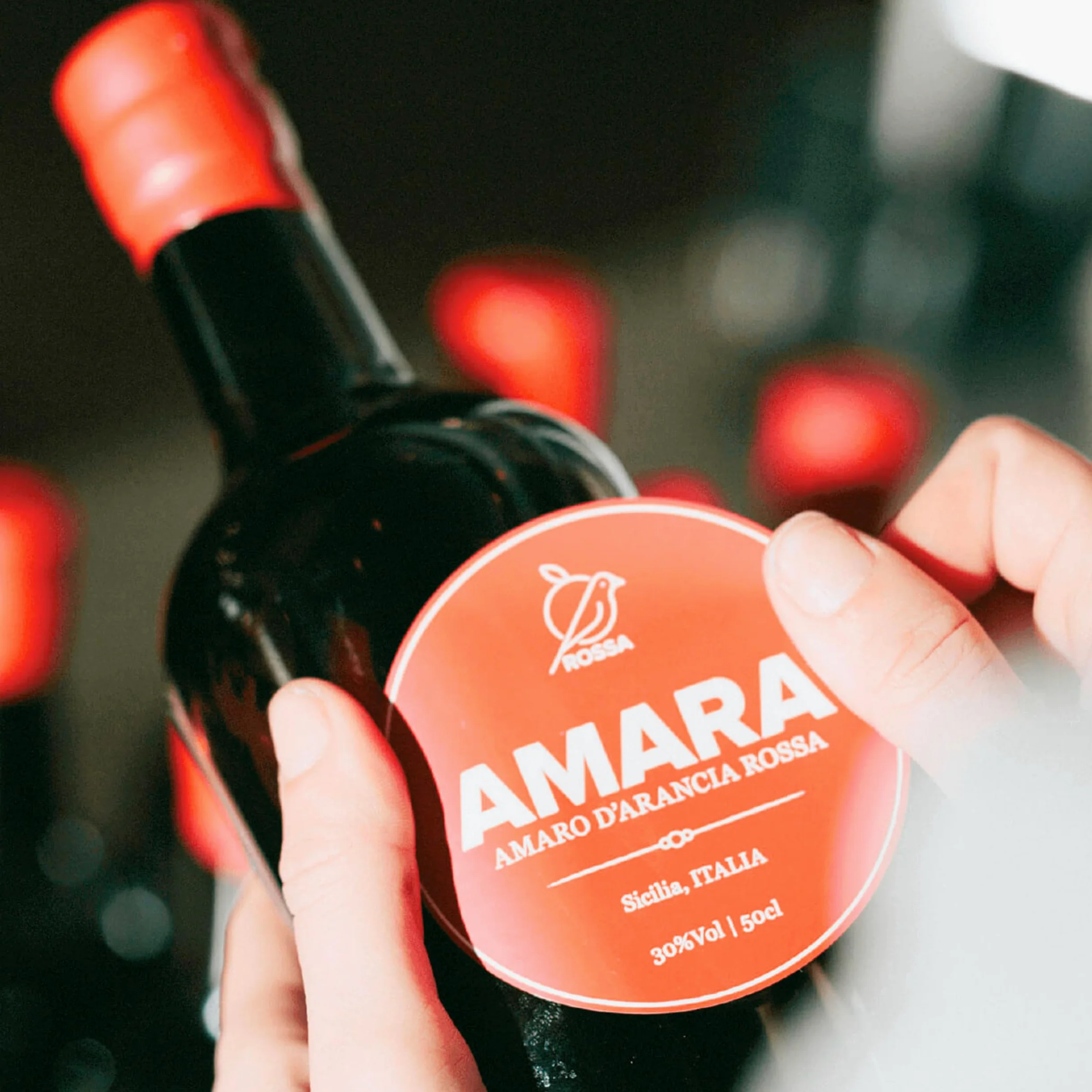 Rossa Amaro Amara della Sicilia | Amaro Siciliano con Scorze di Arancia Rossa Siciliane IGP | Vol. 30% 1500ml