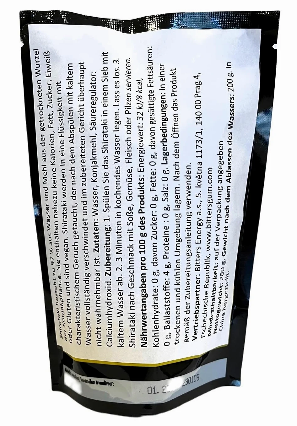 Bitters Shirataki Konjac Pasta - Spaghetti Slim - 3x200g, Keto, Low Carb