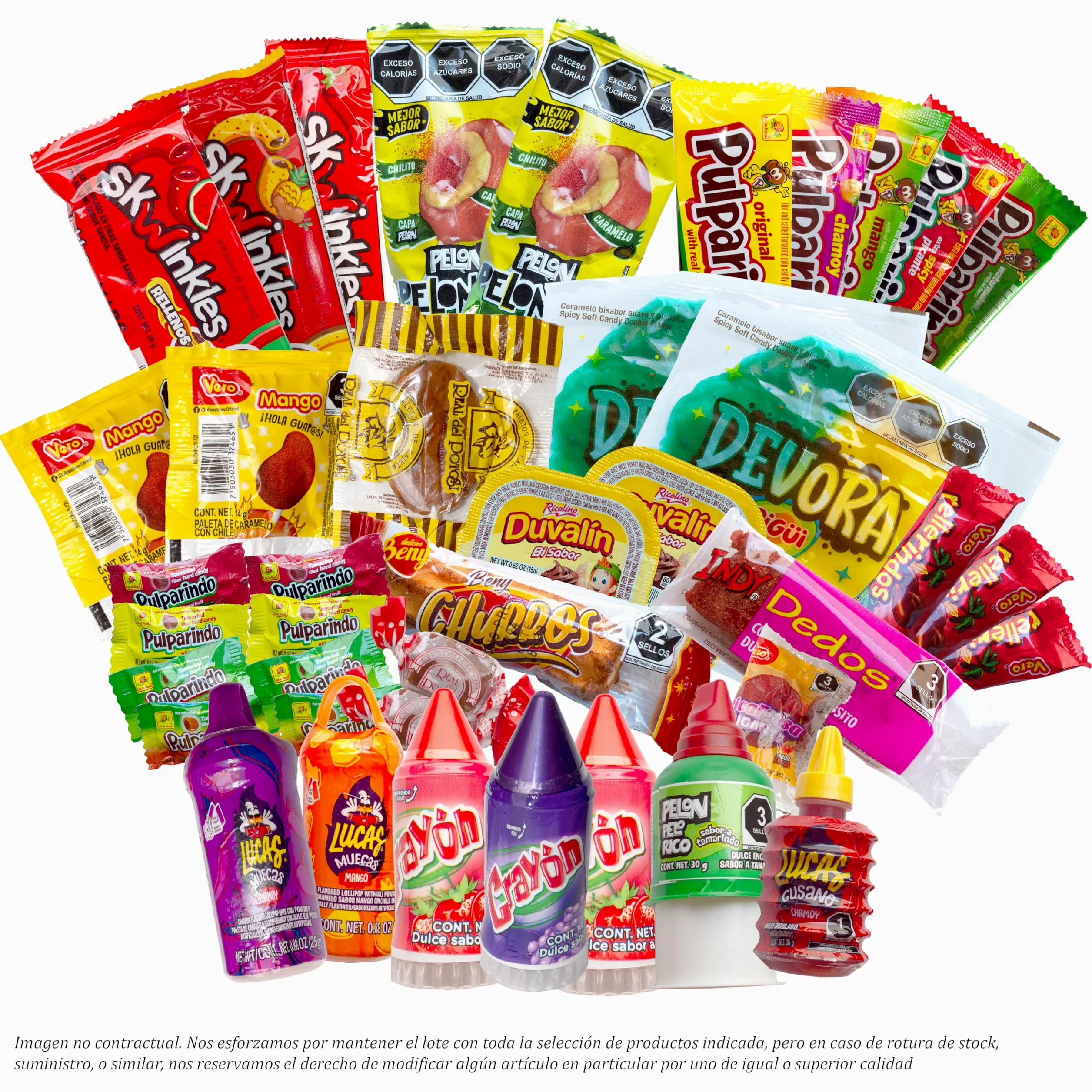 TLT FOODS Lotto Dolci Messicani – Confezione Varietà di Dolci Messicani Piccanti da Regalare, Mix Assortito di Caramelle, Candy Box Snack Messico, Chamoy, Pelon Pelo Rico, Pulparindo