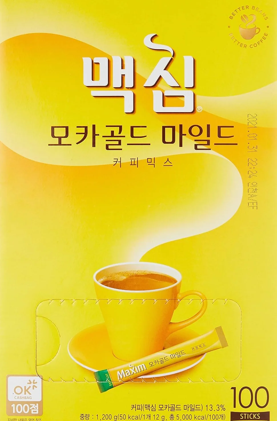Maxim Mocha Gold Korean Instant Coffee – 100PKS