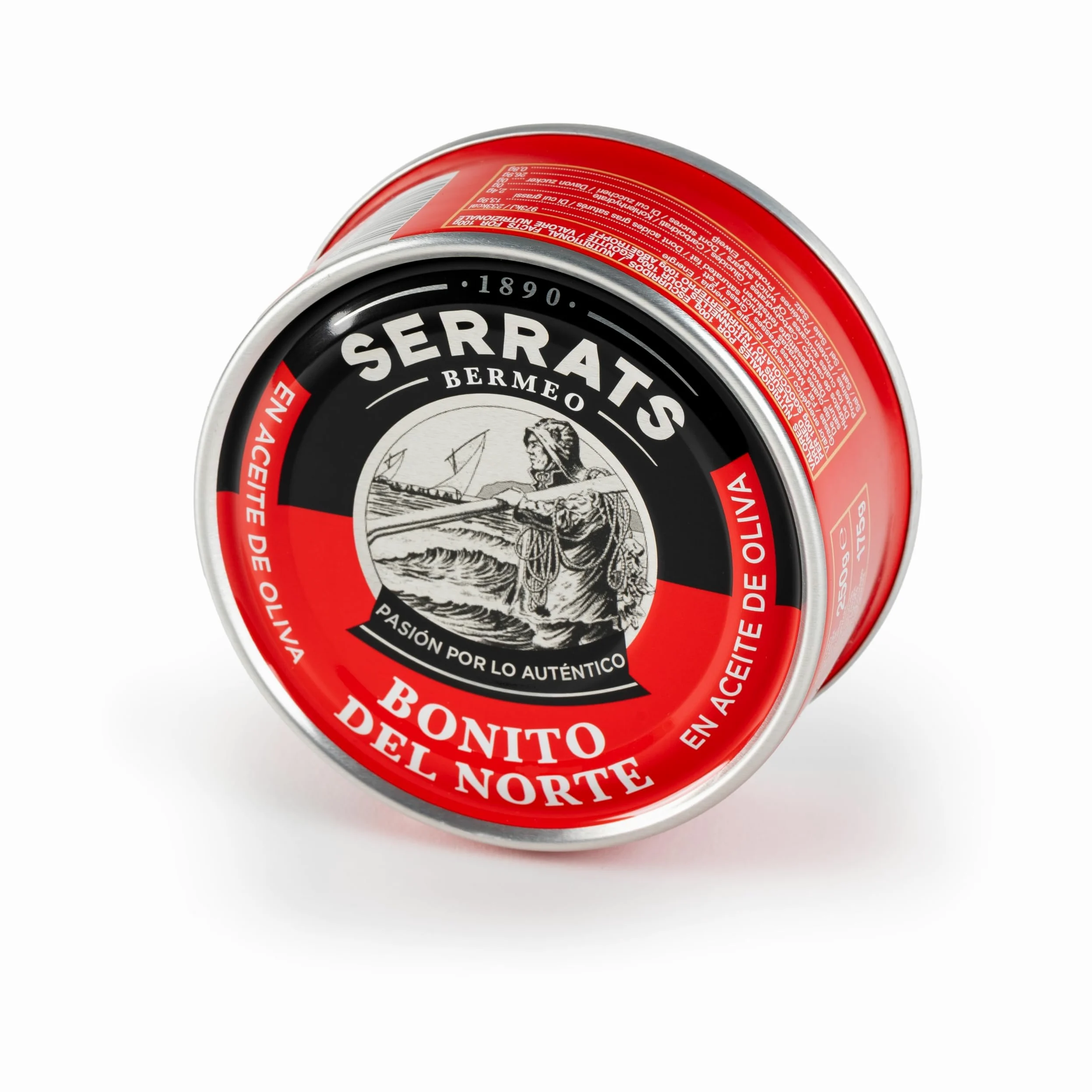 CONSERVAS SERRATS – Tonno Bianco del Cantabrico in Olio d'Oliva - 12 Lattine x 250g (Totale: 3000g) - Lavorazione Artigianale dal 1890 - Senza Glutine - Ricco di Omega 3 – Premium