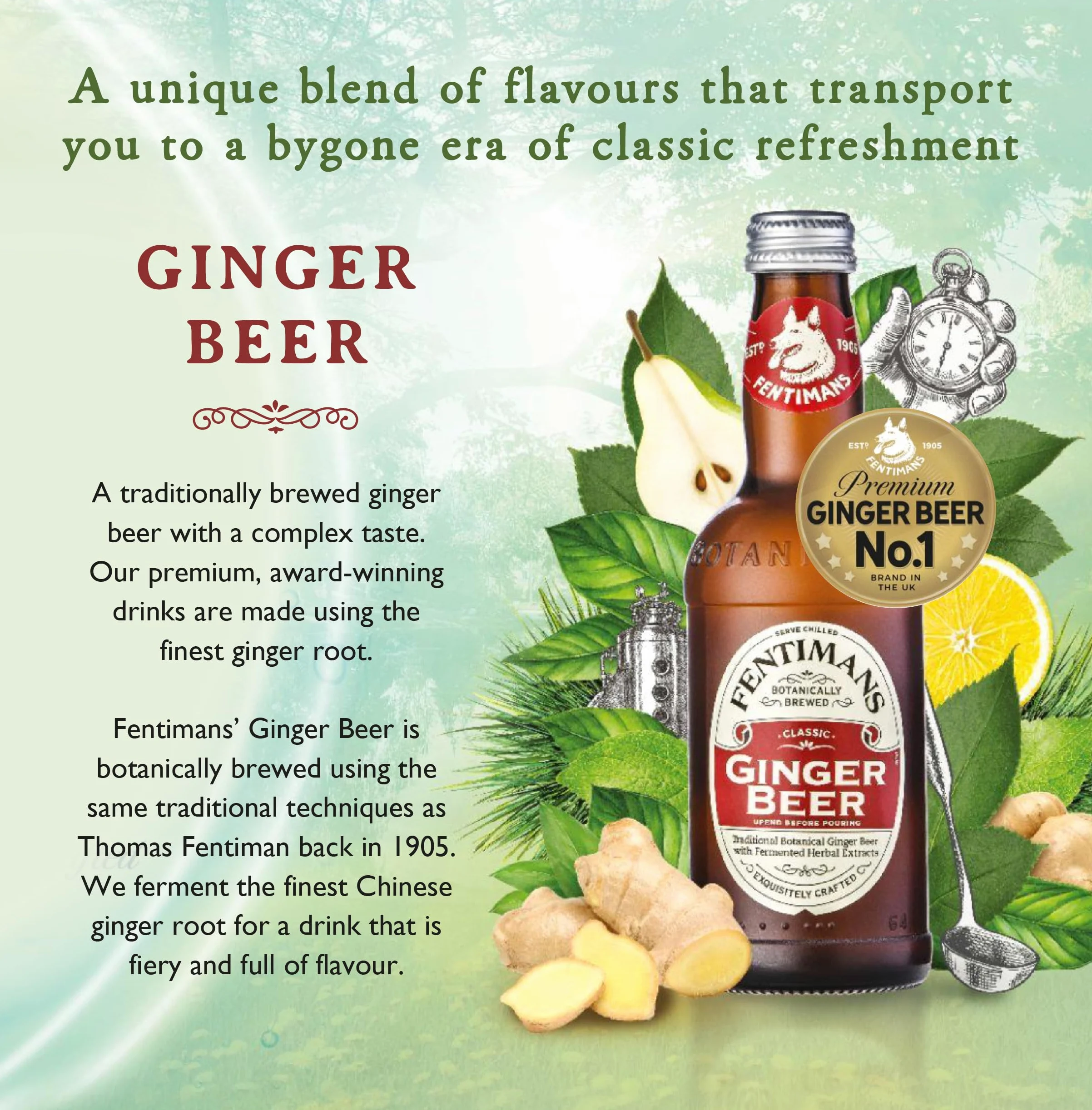 Fentimans Ginger Beer 4 x 200ml