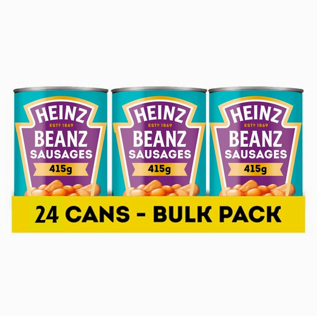 Heinz Beanz with Pork Sausages 415 g (Pack of 24)