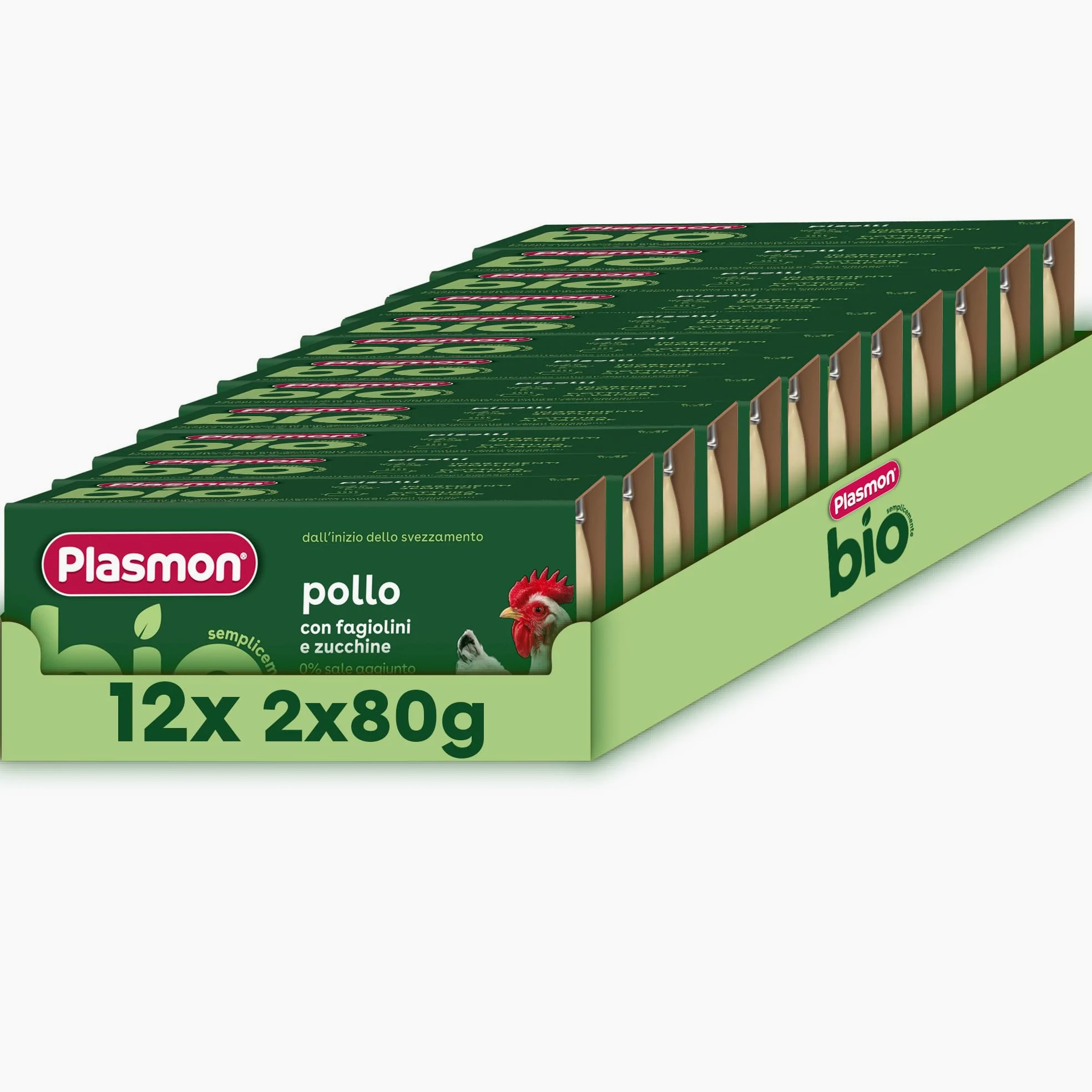Plasmon BIO Omogeneizzato Pollo 2X80g (12 Confezioni)