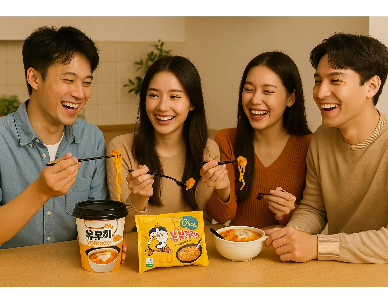 MiFan Ramyun Box | Buldak Cheese Noodles & Tteokbokki al Formaggio con Bacchette Usa e Getta