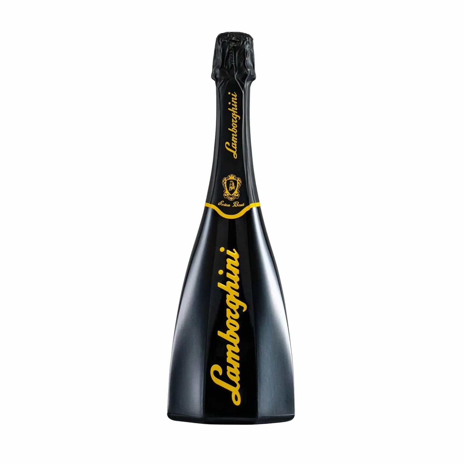 Lamborghini Ottagonale Extra Brut 0,75L, Yellow Label, Vino Spumante Secco, Metodo Charmat MADE IN ITALY (Ottagonale, Cofanetto + Flûte)