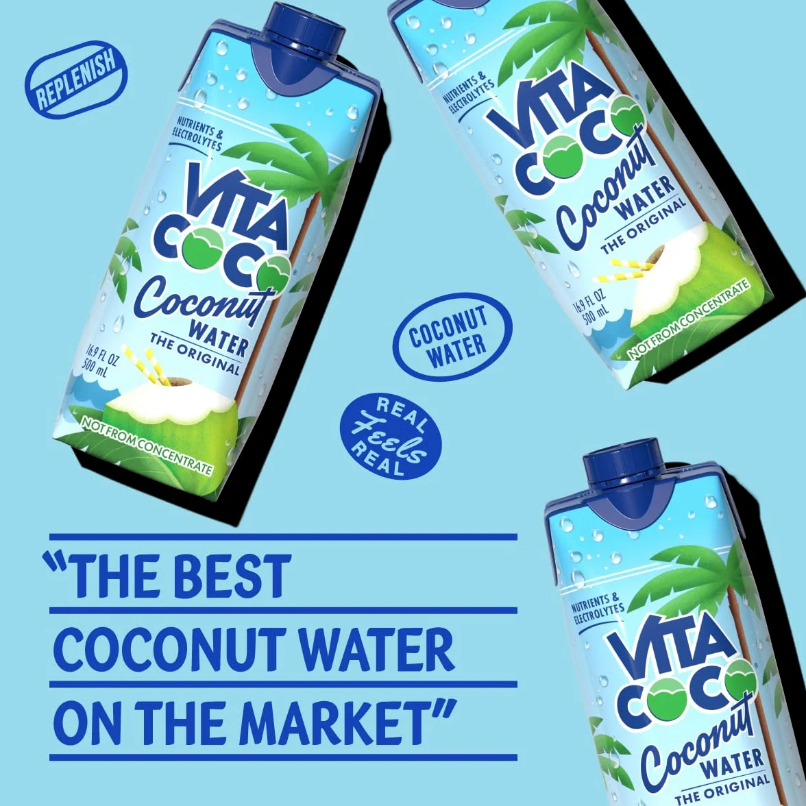 VITA COCO Coconut Water Tetra pak Original (Pure) 12x500ml (Pack of 12)