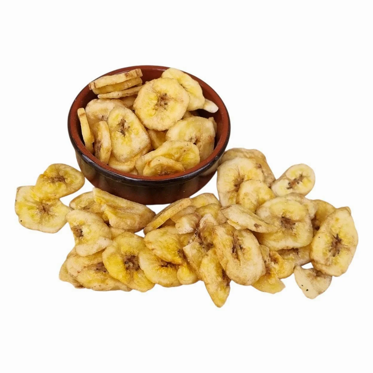 IGART FOOD & WOOD Banana Chips Essiccata Rondelle dalle Filippine Snack Dolce Frutta Tropicale Croccante Formato (500g)