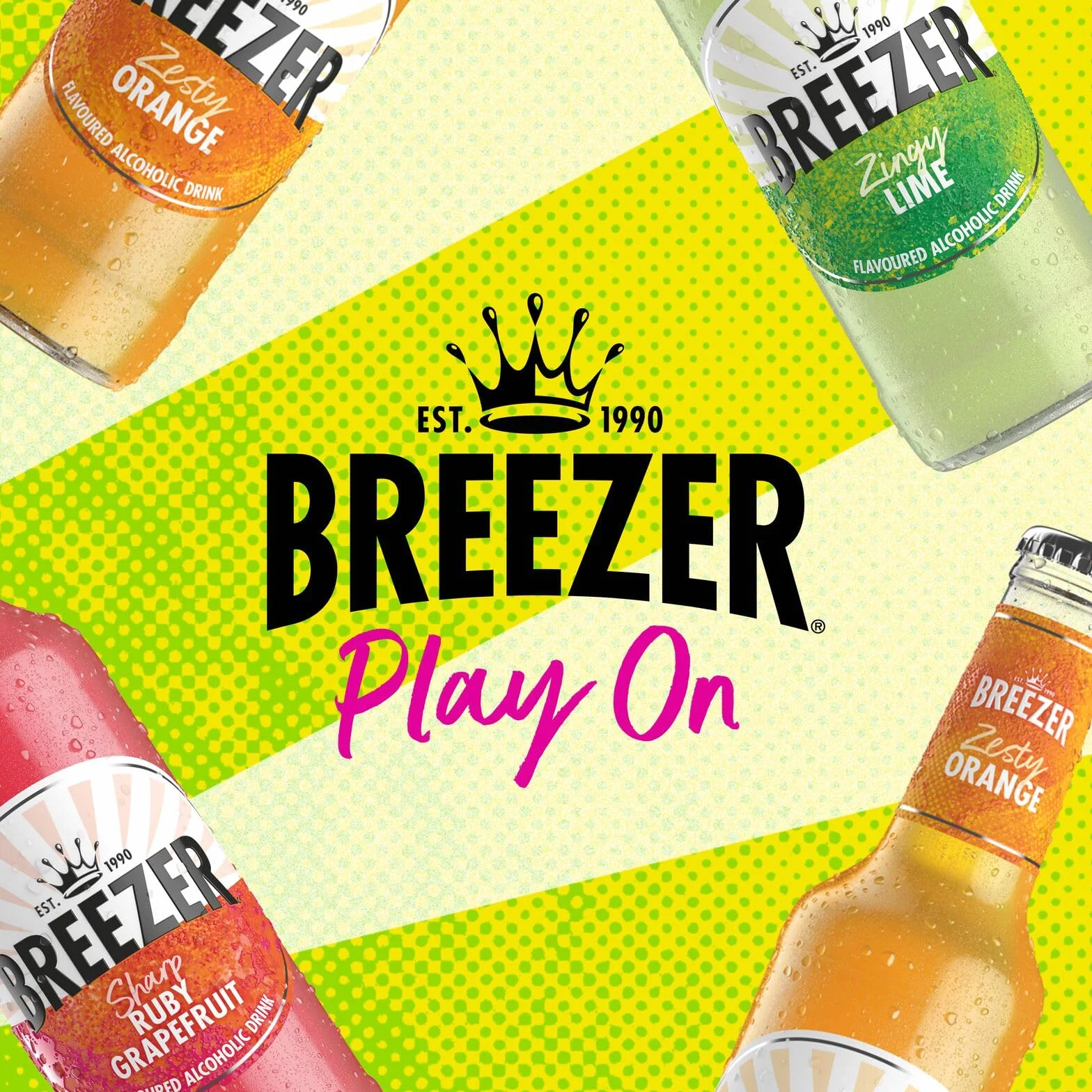 Drink alcolico BREEZER al gusto Lime, vol. 4%, 24 x 27,5 cl / 275 ml, Drink alcolico premiscelato e pronto da bere in bottiglia
