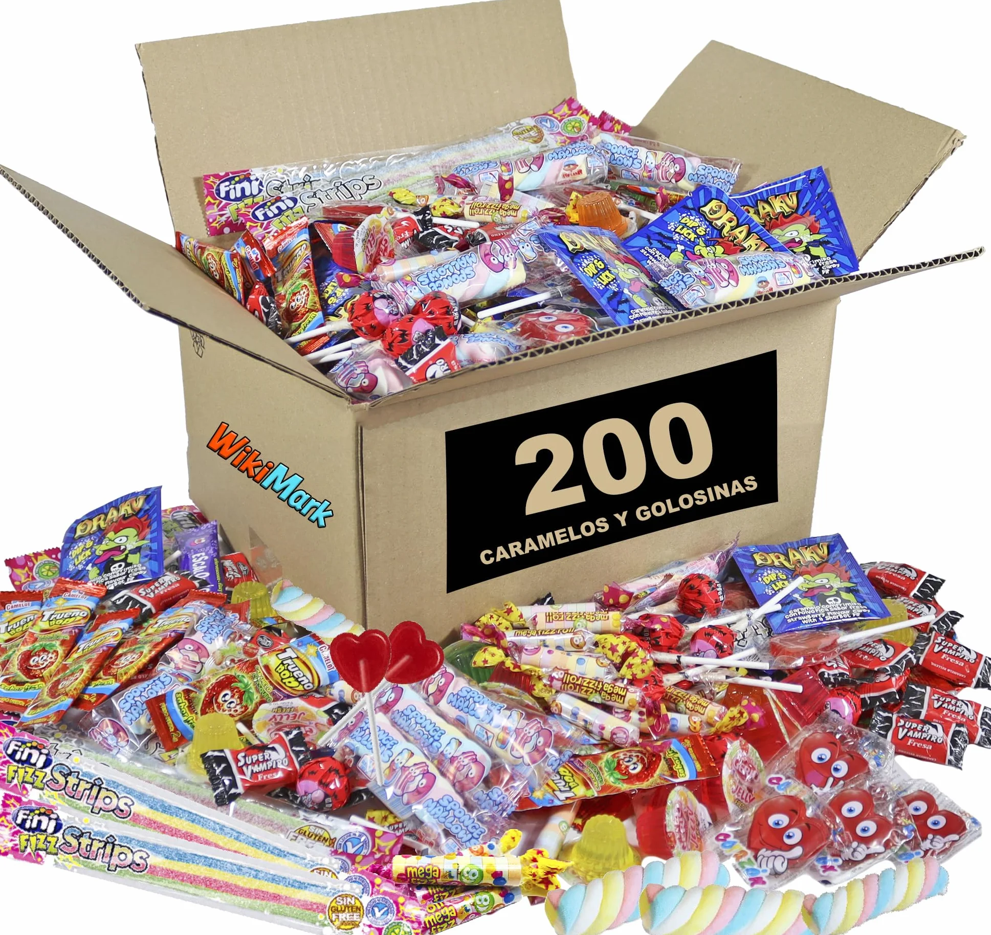 200 dolci, dolcetti e caramelle ripieni di piñata senza allergeni WikiMark - Per riempire borse di compleanno, feste, Natale e Halloween. Senza glutine e senza latte. (200 Dolci)