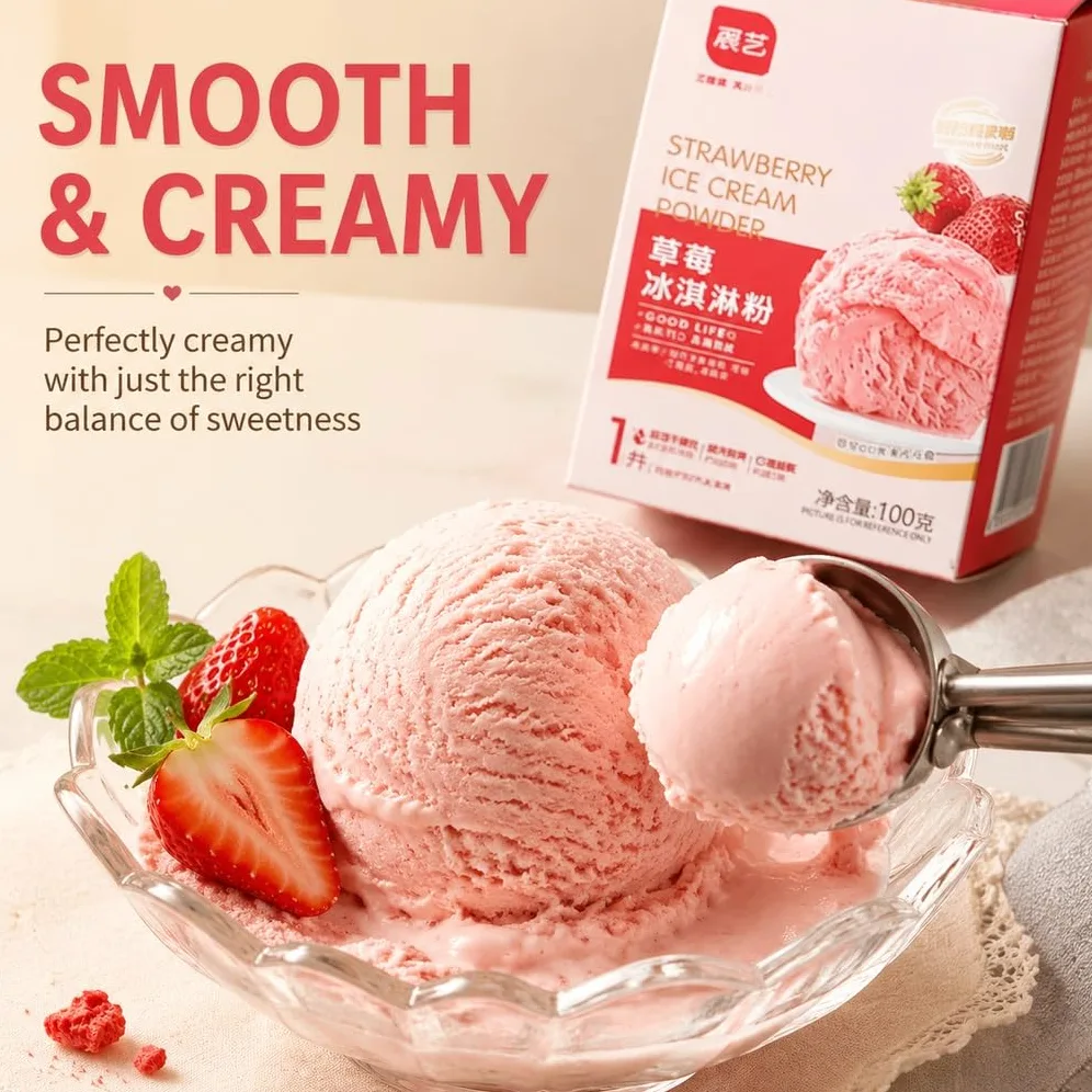 6 Gusti Di Gelato In Polvere Confezione Da 100 G Fai Te Fatto In Casa Facile Preparare Senza Bisogno Macchine Fragola Matcha Cioccolato