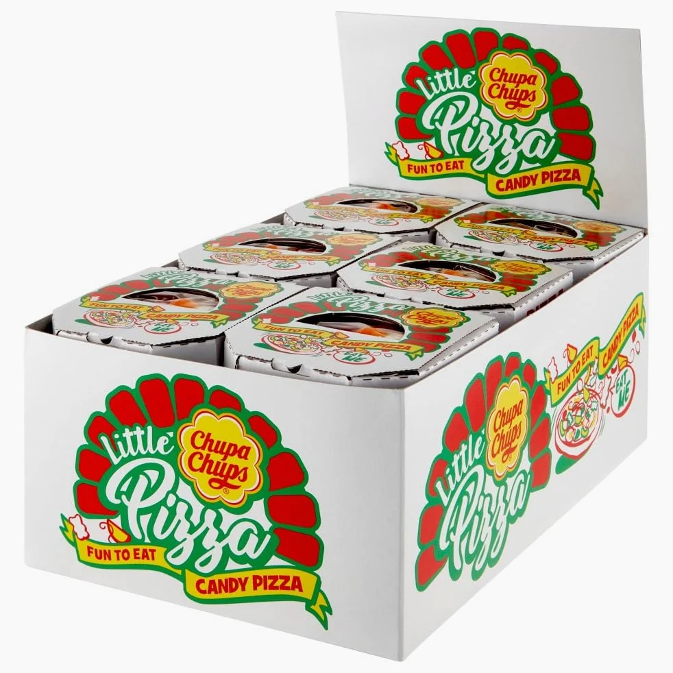 Chupa Chups Little Pizza, Caramelle Gommose, Gusti Assortiti, Confezione da 30 Mini Pizze, Ottime come Idea Regalo e per Compleanni
