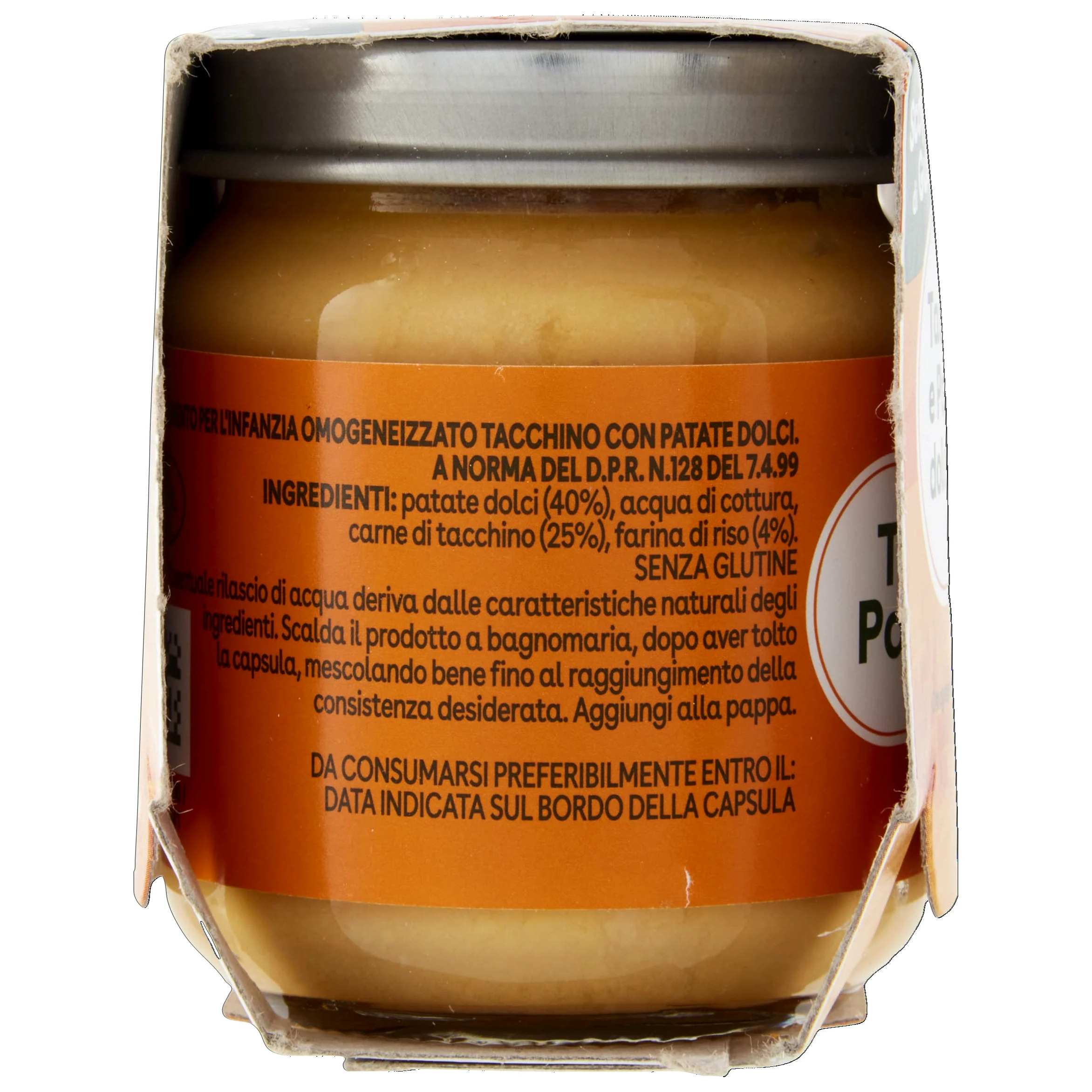 Plasmon Omogeneizzato Scoperte di Gusto Tacchino e Patate Dolci, 2x120g (12 Confezioni)
