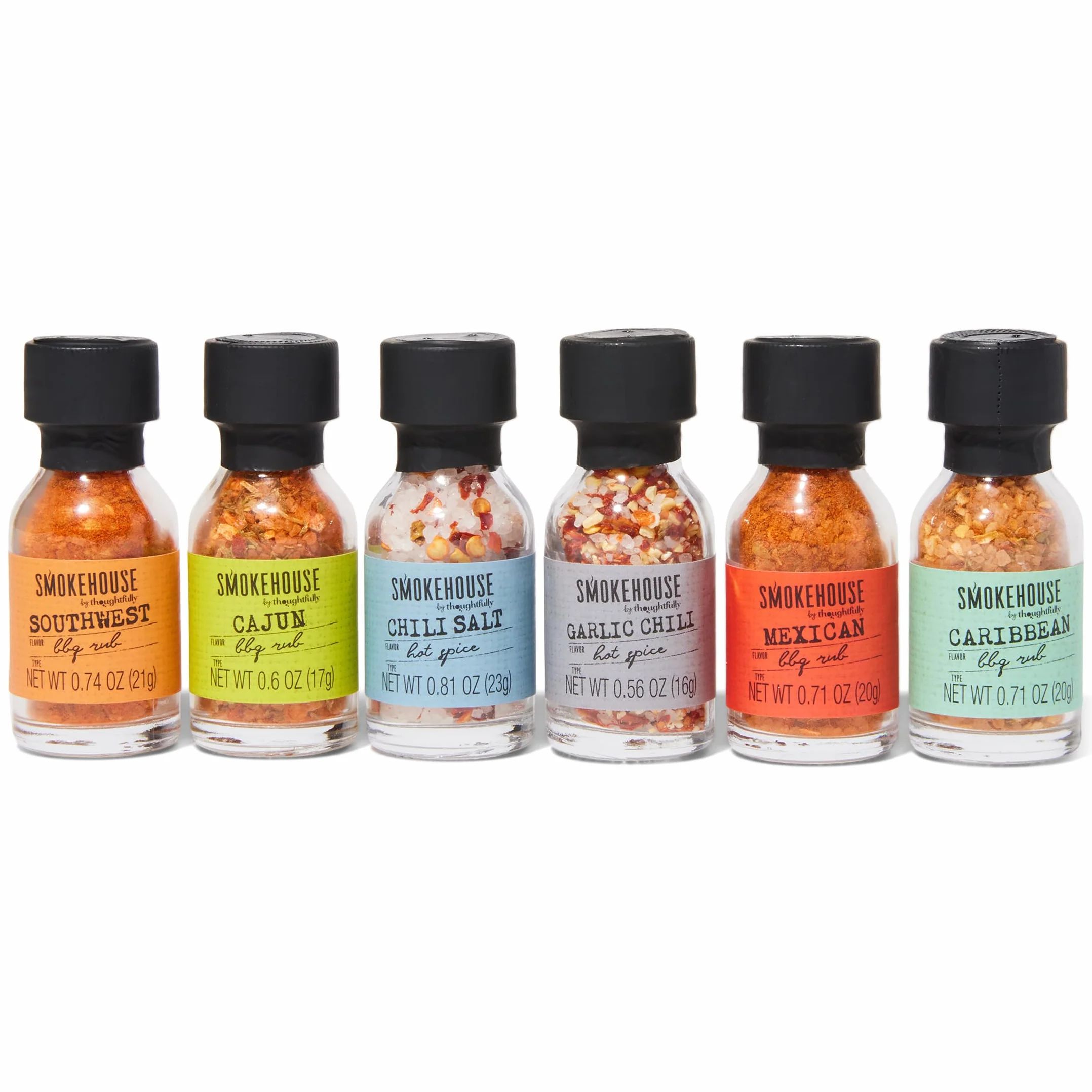 Modern Gourmet Foods – Set 6 BBQ Rubs per Barbecue – Spezie Grill – Regalo Originale per Uomo – Grillfans & Amanti della Carne – Compleanno & Festa del Papà