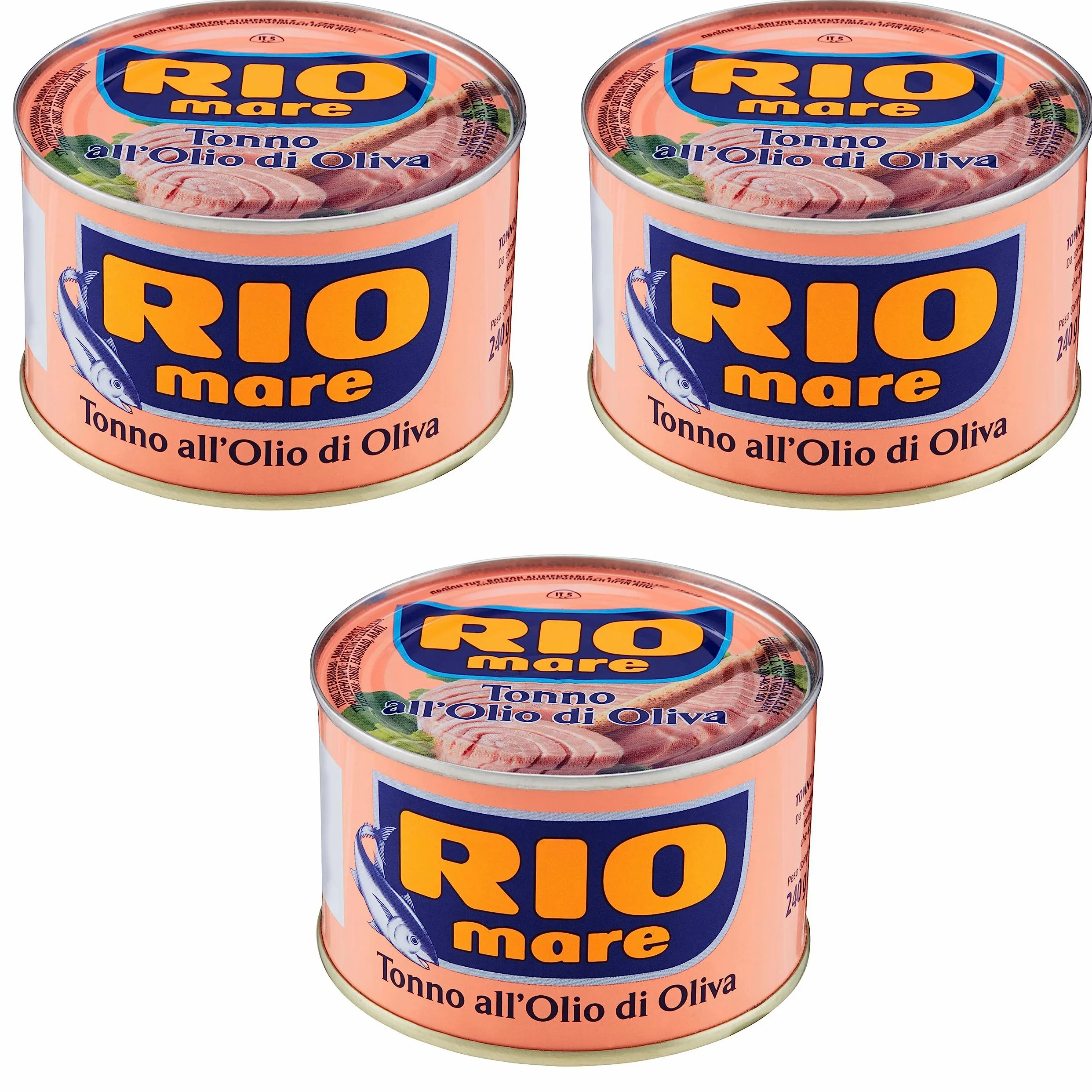 Tonno all'olio di oliva Rio Mare 3 Barattoli da 240g Peso Sgocciolato 156g